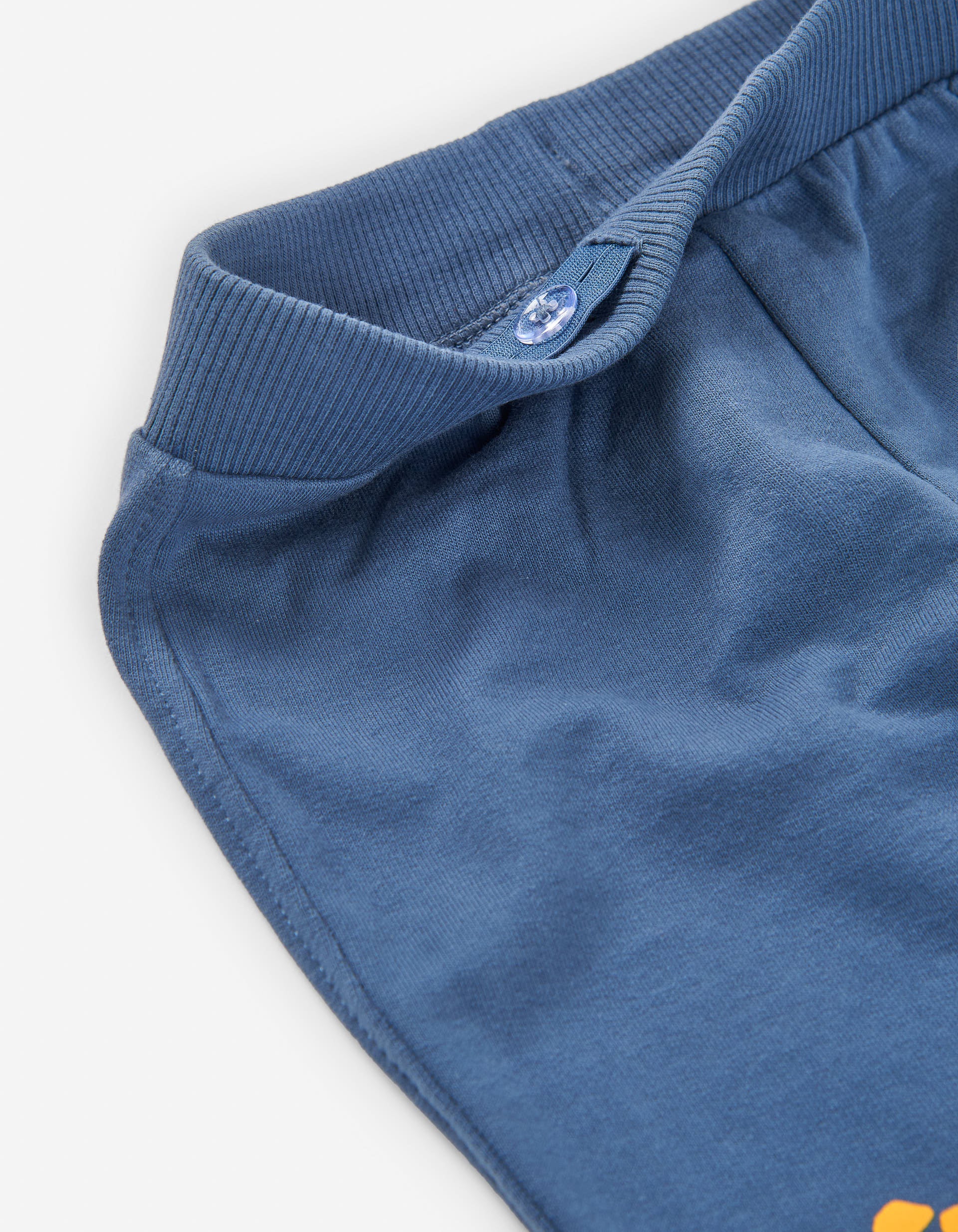 Brushed joggers with vehicles print for baby boys, blue