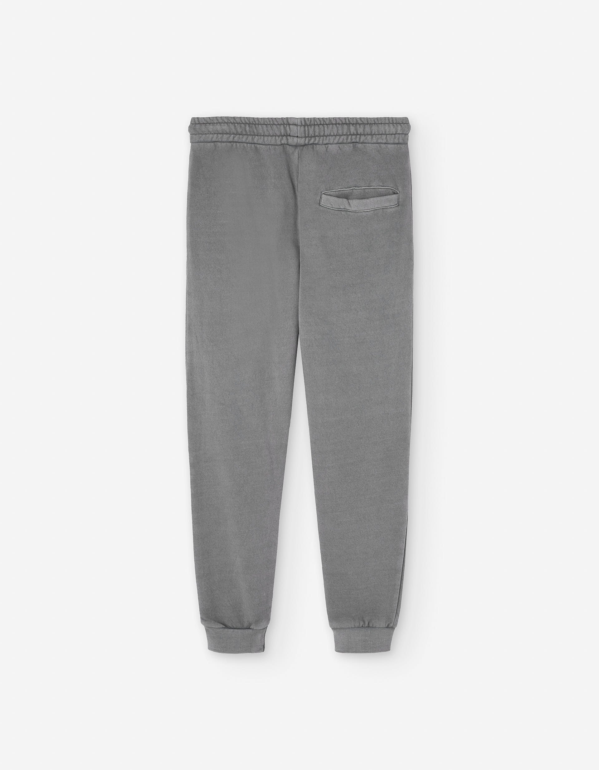 Brushed joggers with drawstring and three pockets for boys, grey