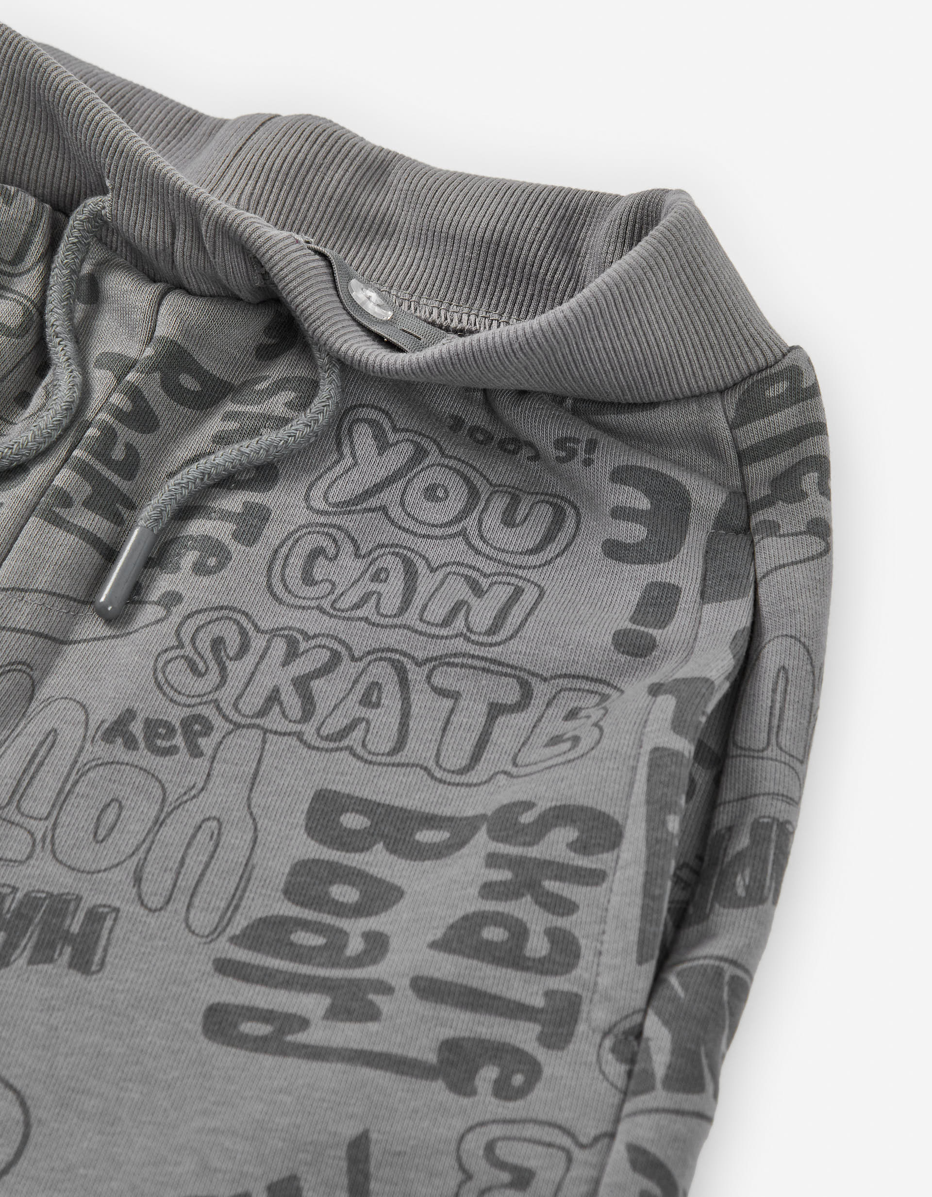 Joggers with a skate motif for boys, grey