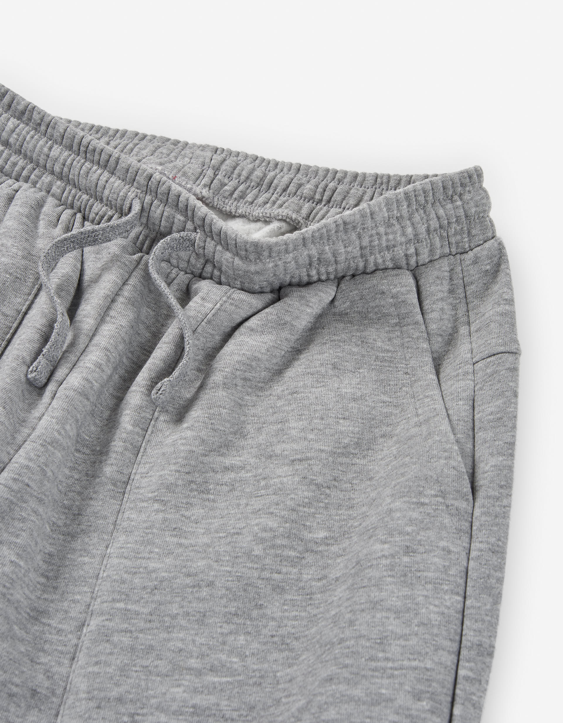 Brushed joggers with drawstring and pockets for boys, light grey