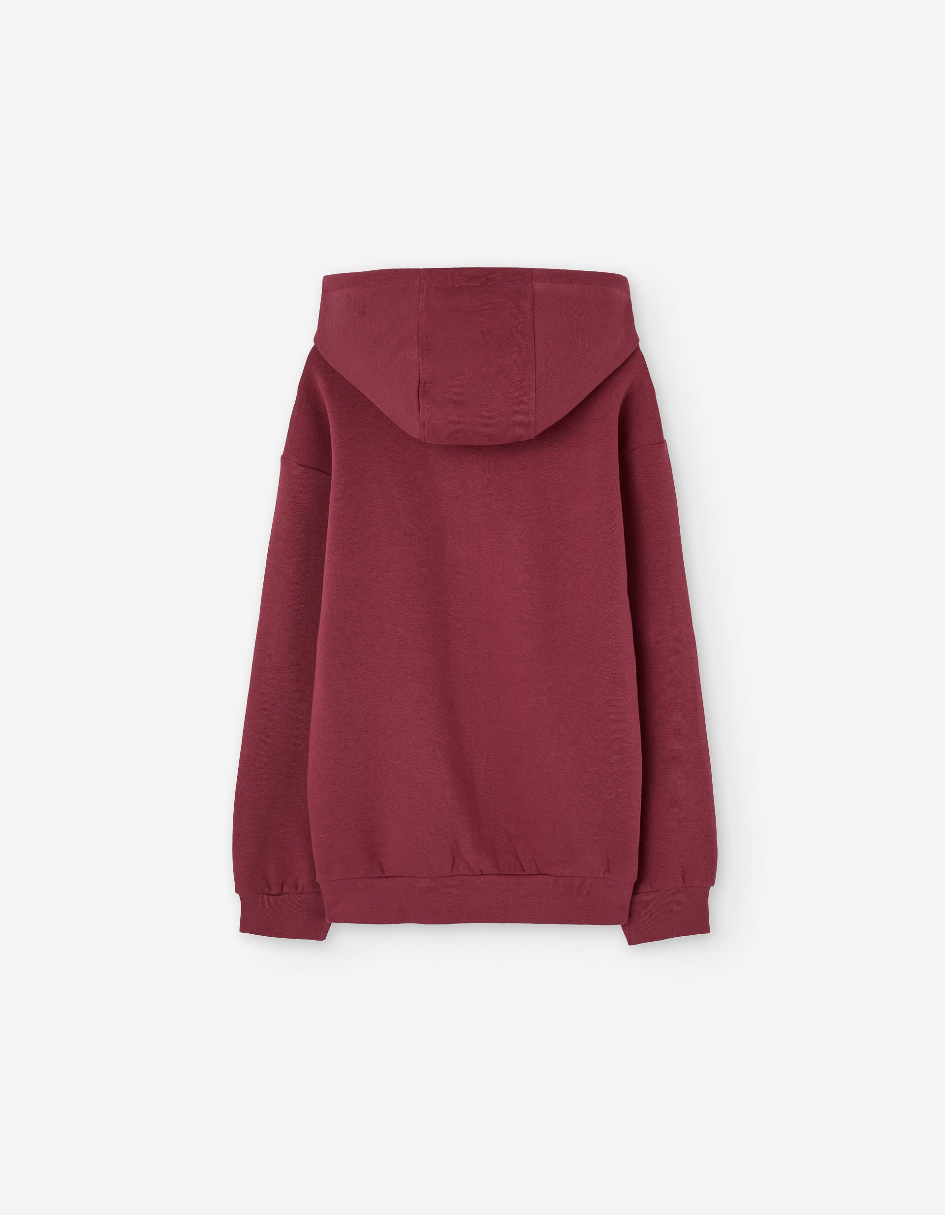 Brushed hooded sweatshirt with Rebel print for boys, red