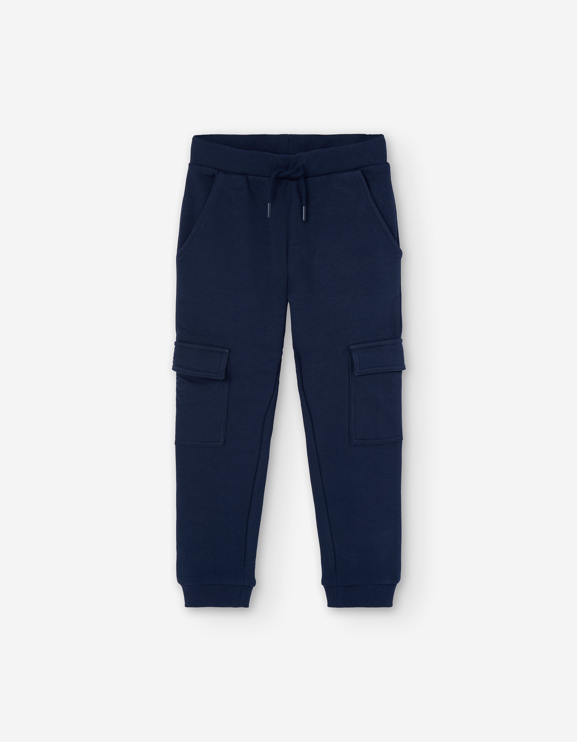 Brushed joggers with cargo pockets for boys, dark blue