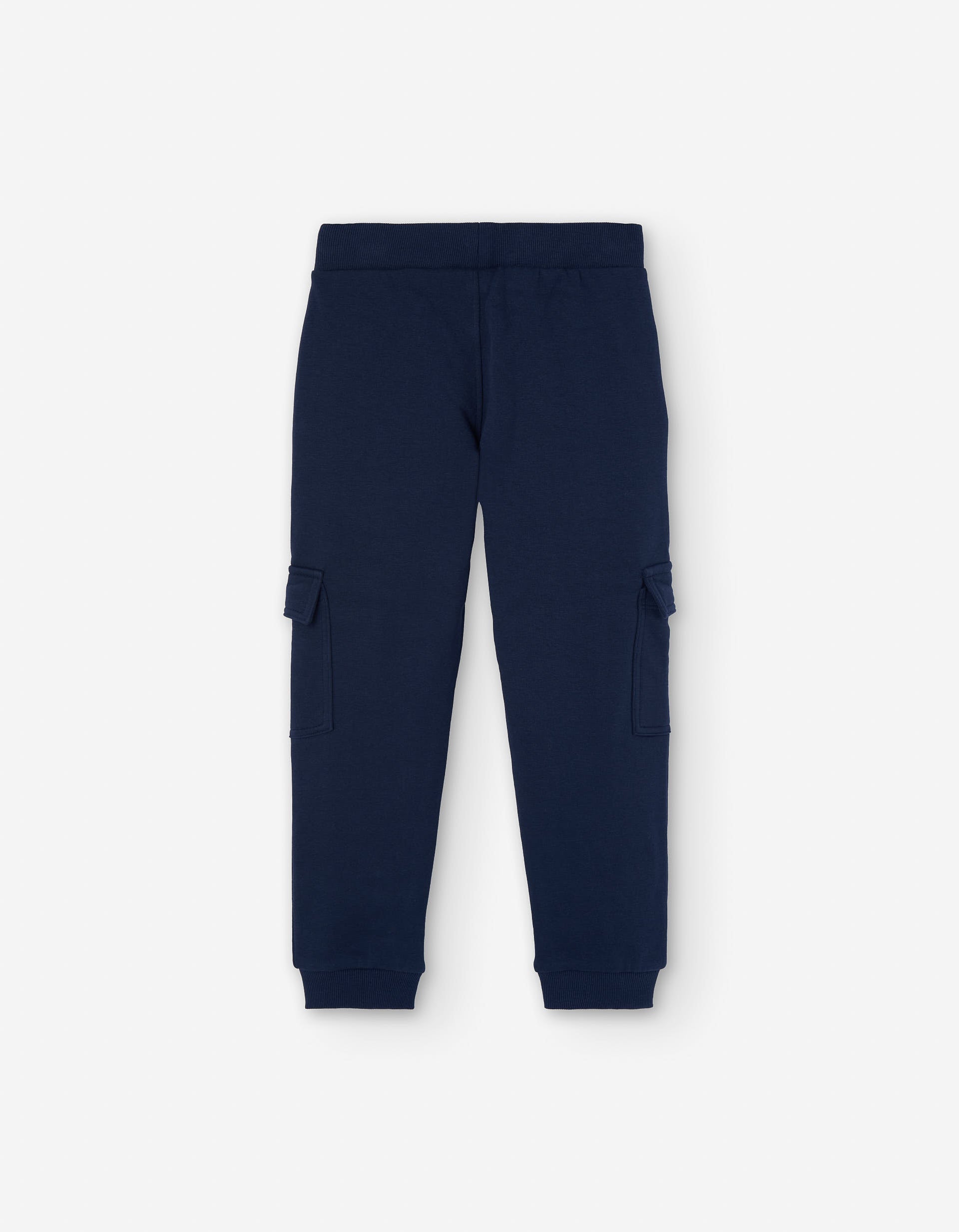 Brushed joggers with cargo pockets for boys, dark blue