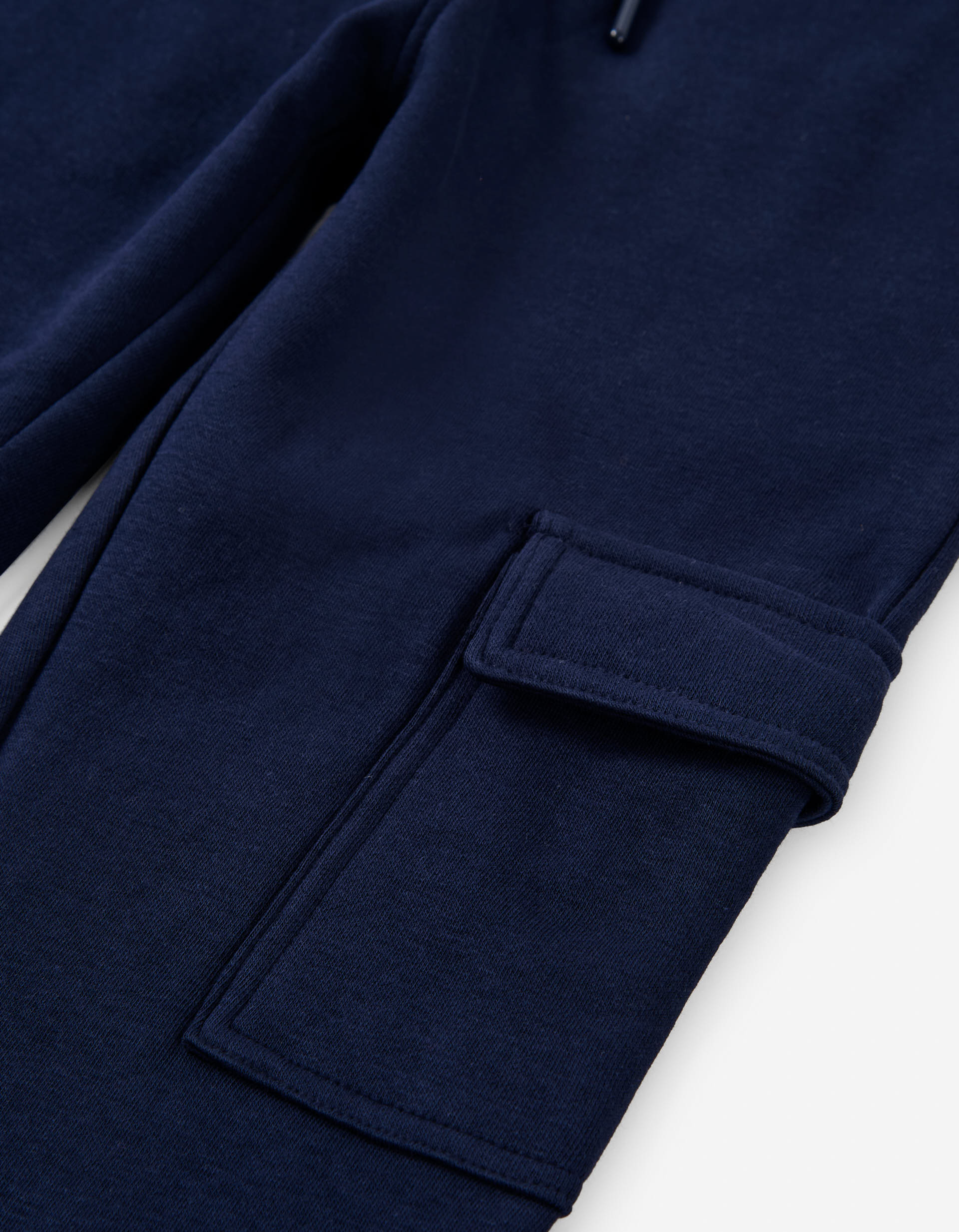 Brushed joggers with cargo pockets for boys, dark blue