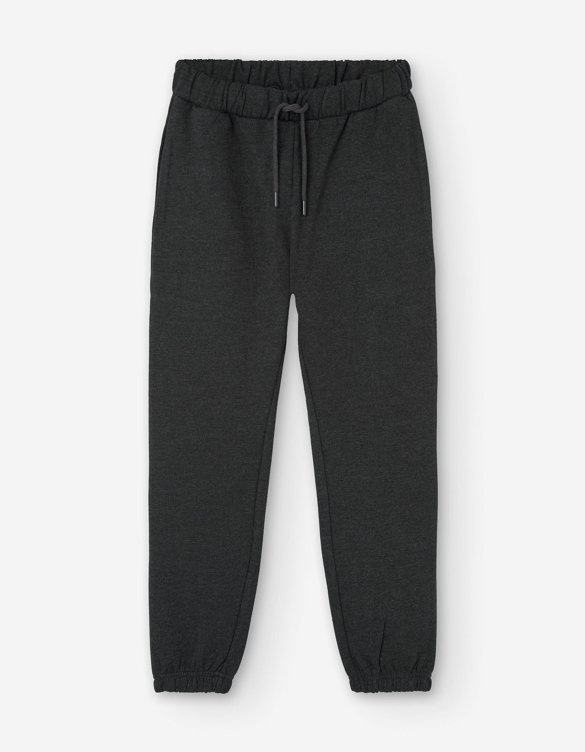 Brushed joggers with drawstring and pockets for boys, dark grey