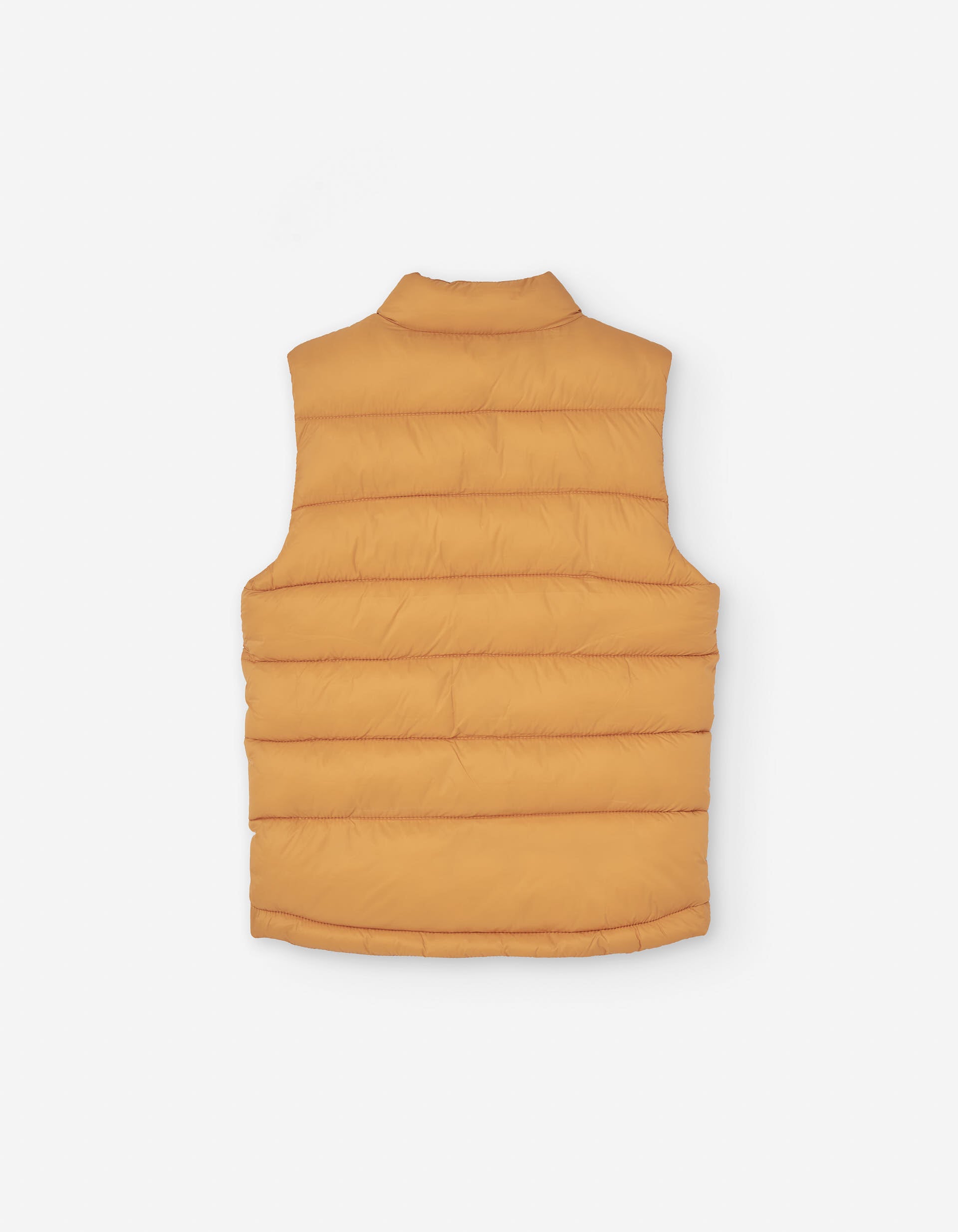 Nylon vest with padding for boys, mustard yellow