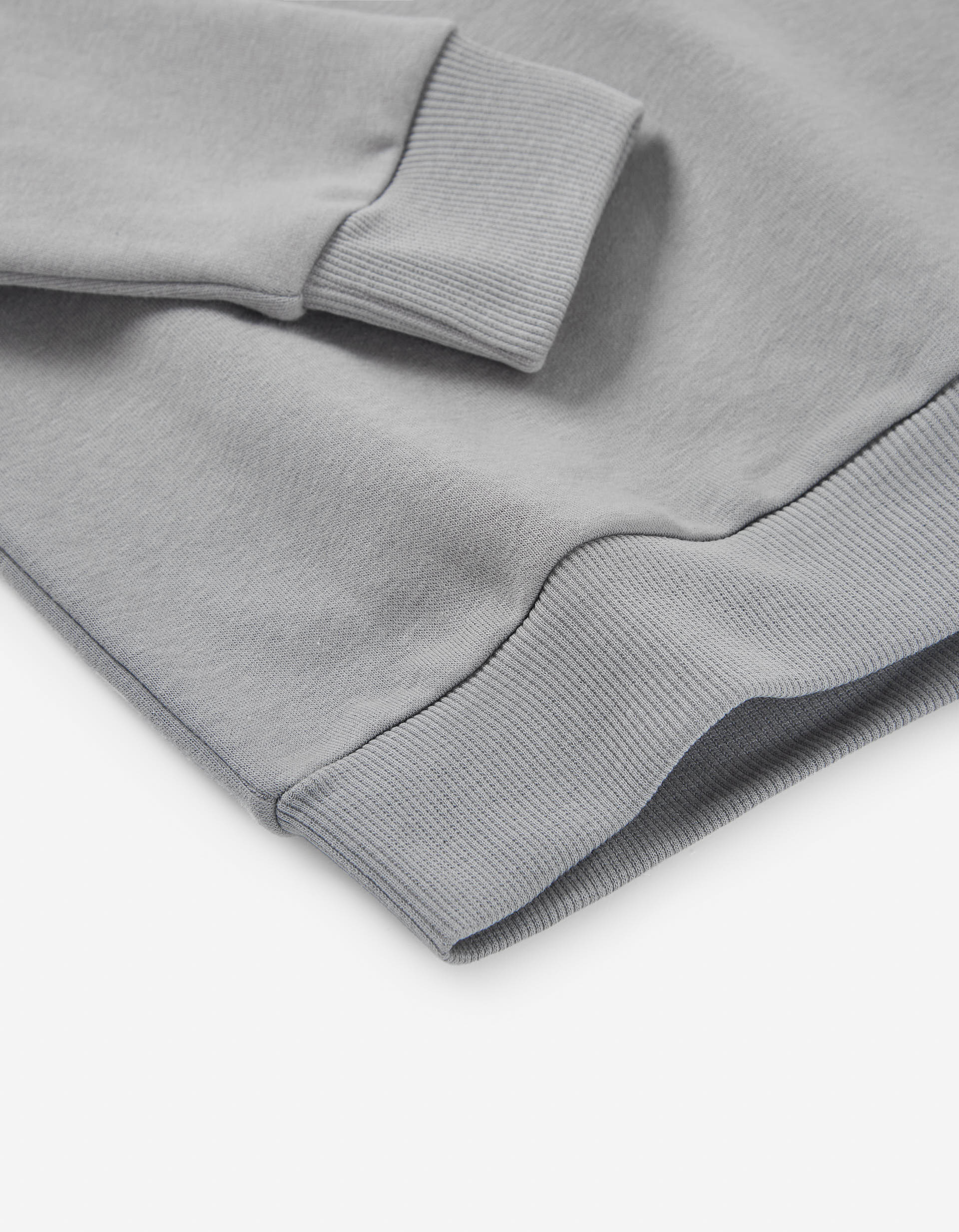 Hooded brushed sweatshirt with skateboarding print for boys, grey