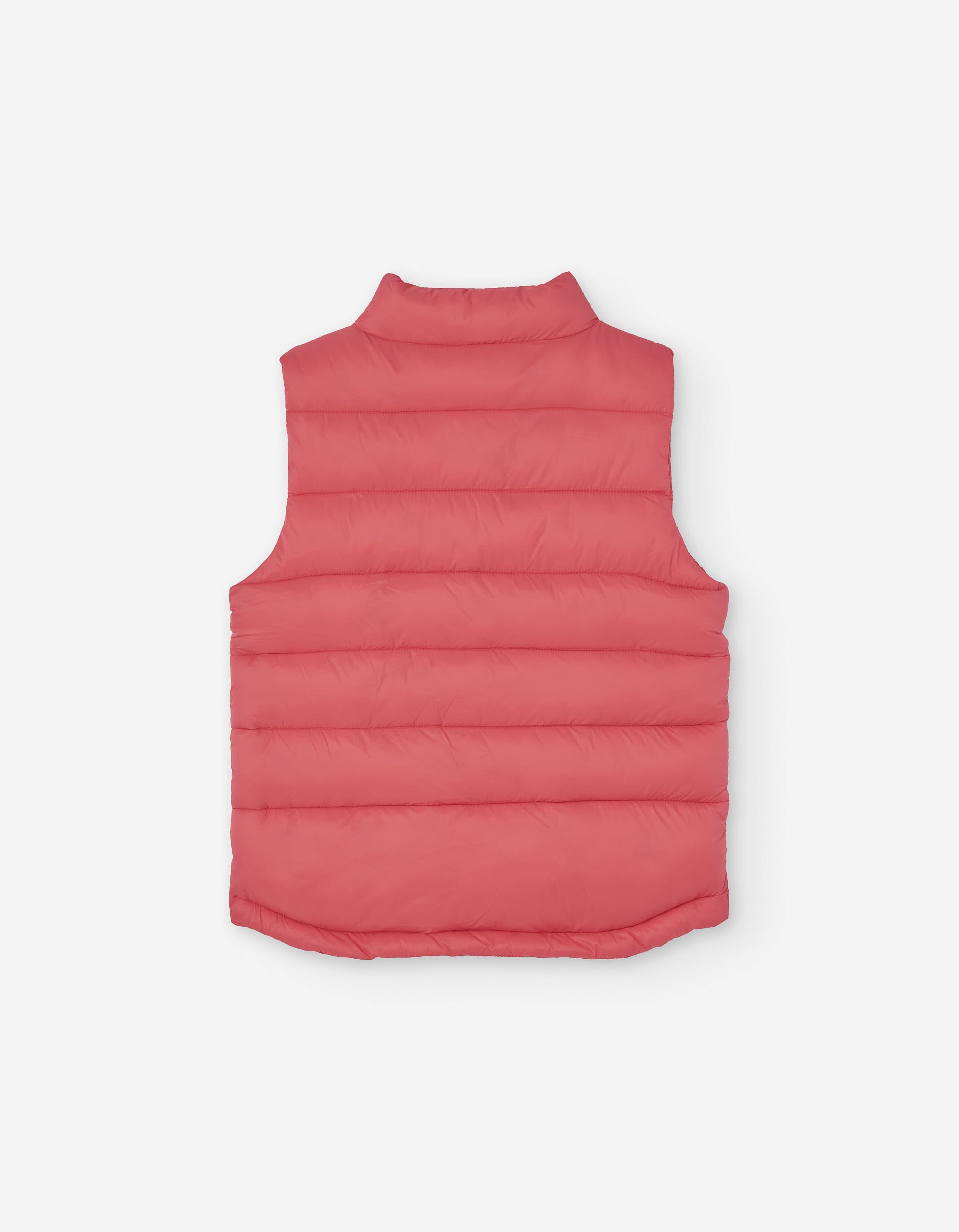 Nylon vest with padding for girls, red