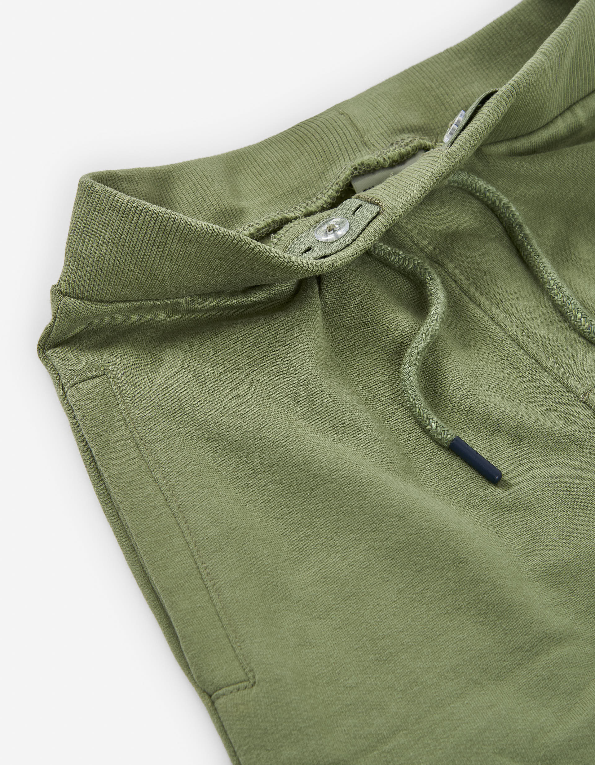 Cotton brushed joggers with car print for boys, green