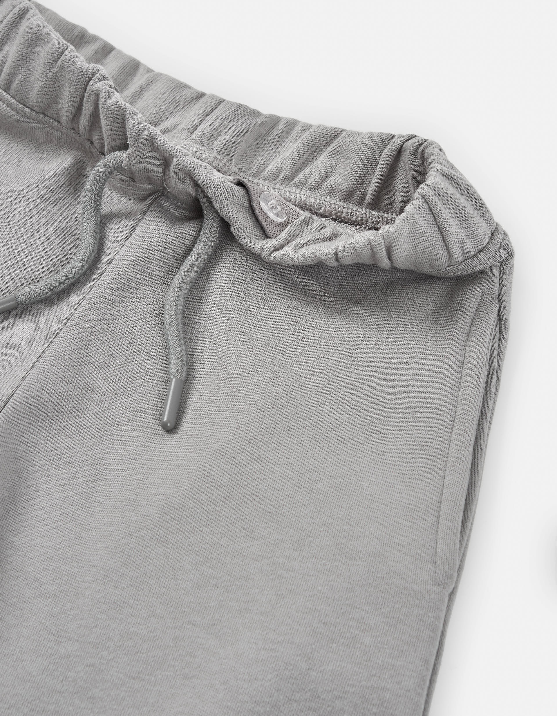 Brushed joggers with functional drawstring for boys, light grey