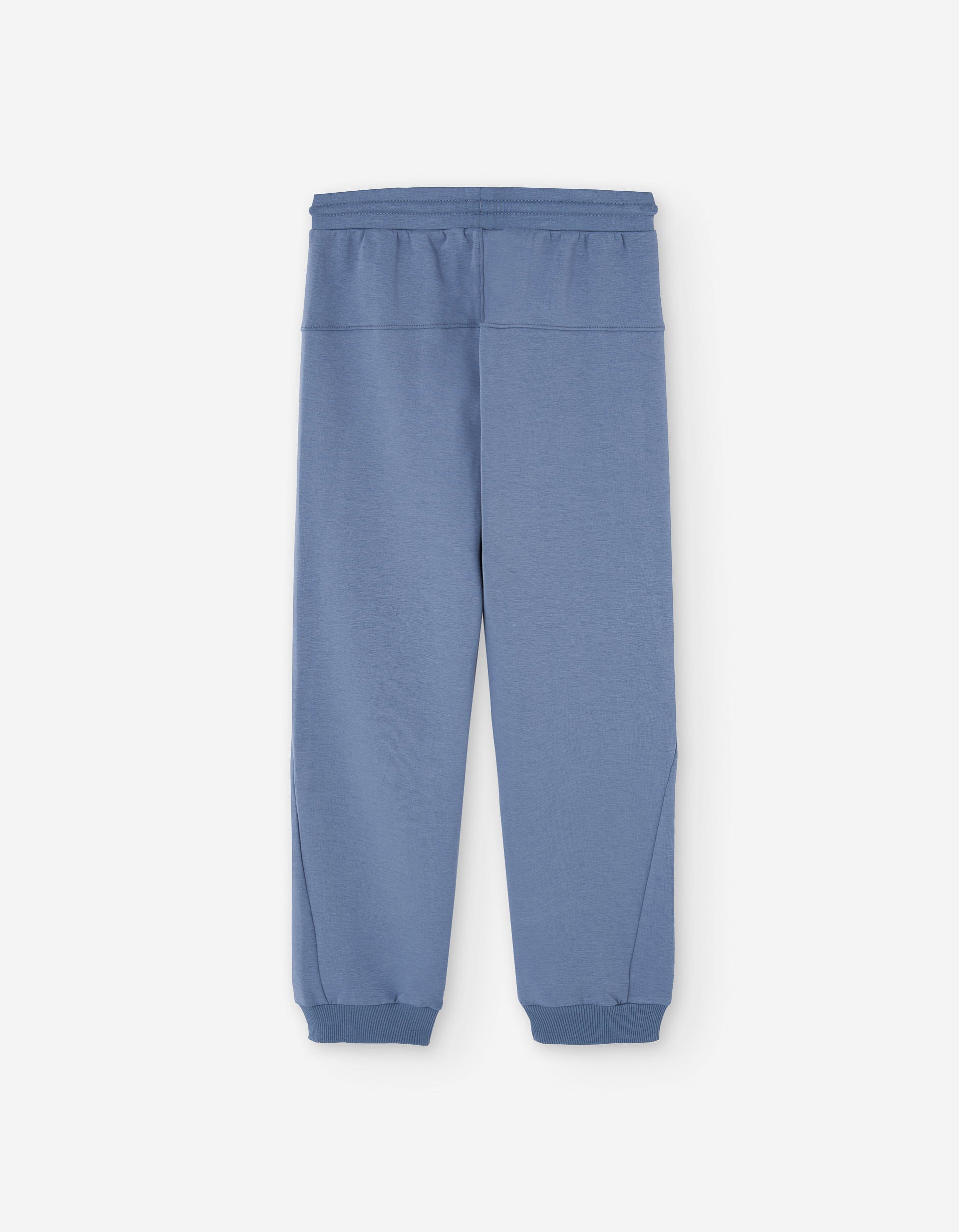 Joggers de algodão interlock com bolso cargo para menino, azul