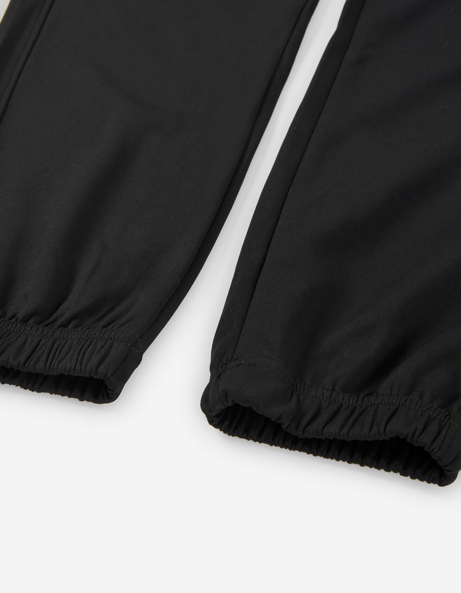 Interlock knit joggers with drawstring and pockets for boys, black