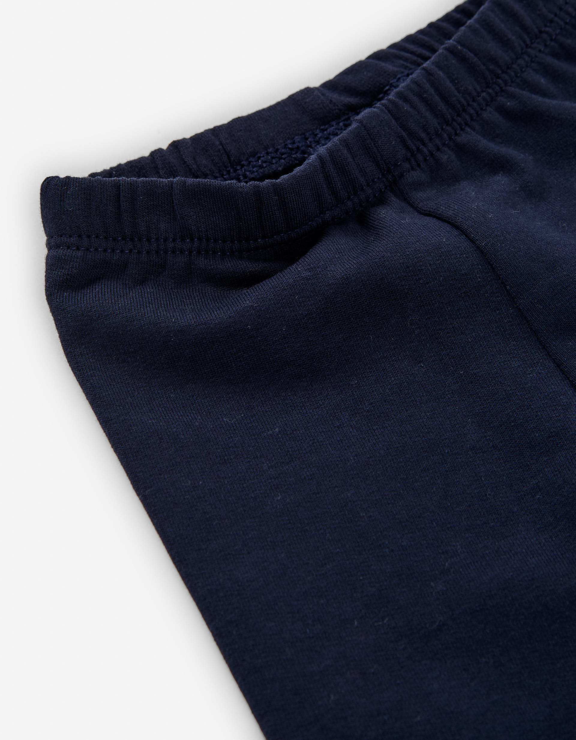 Leggings cardadas com cintura elástica para bebé menina, azul-escuro