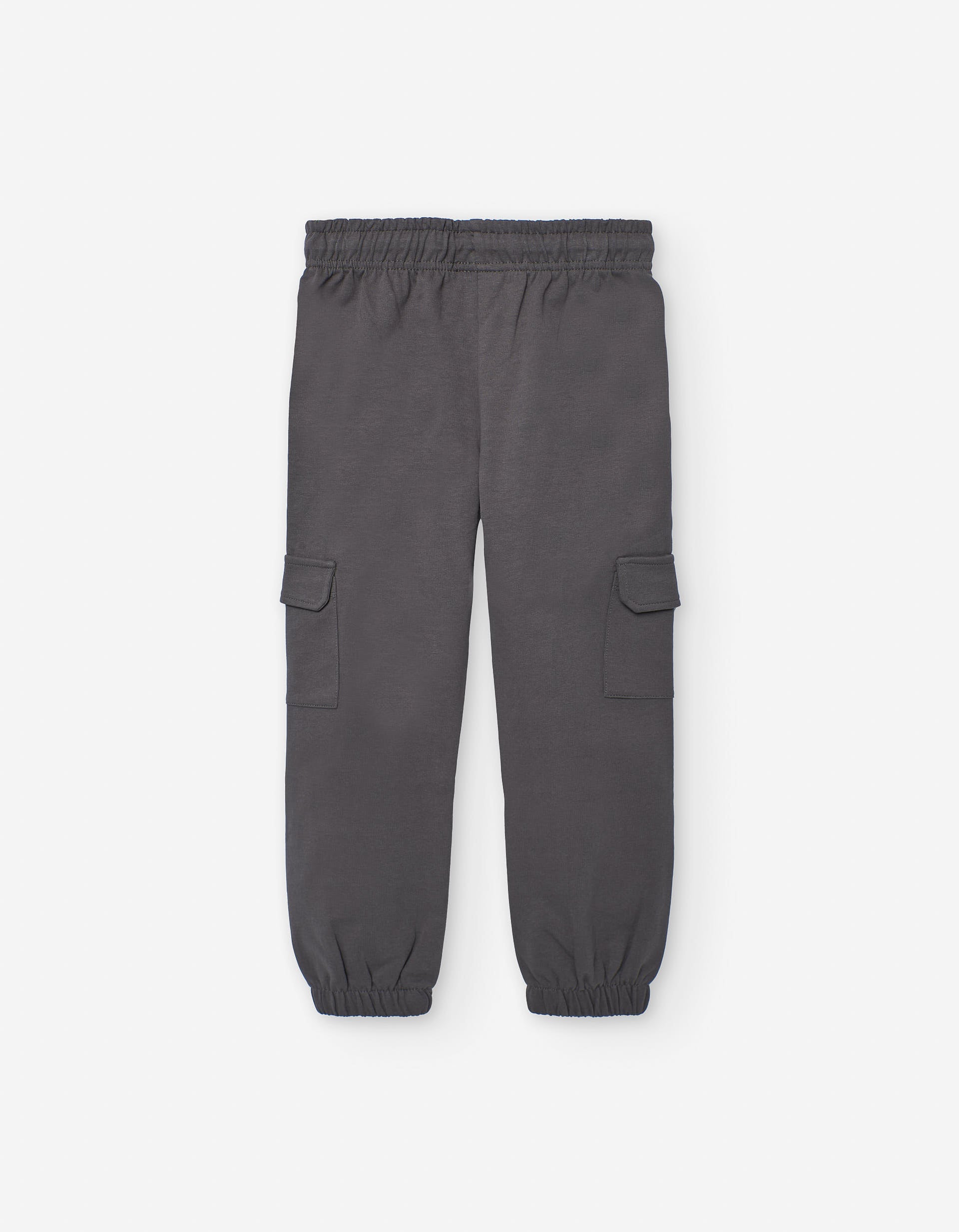 Joggers with cargo pockets for girls, dark grey