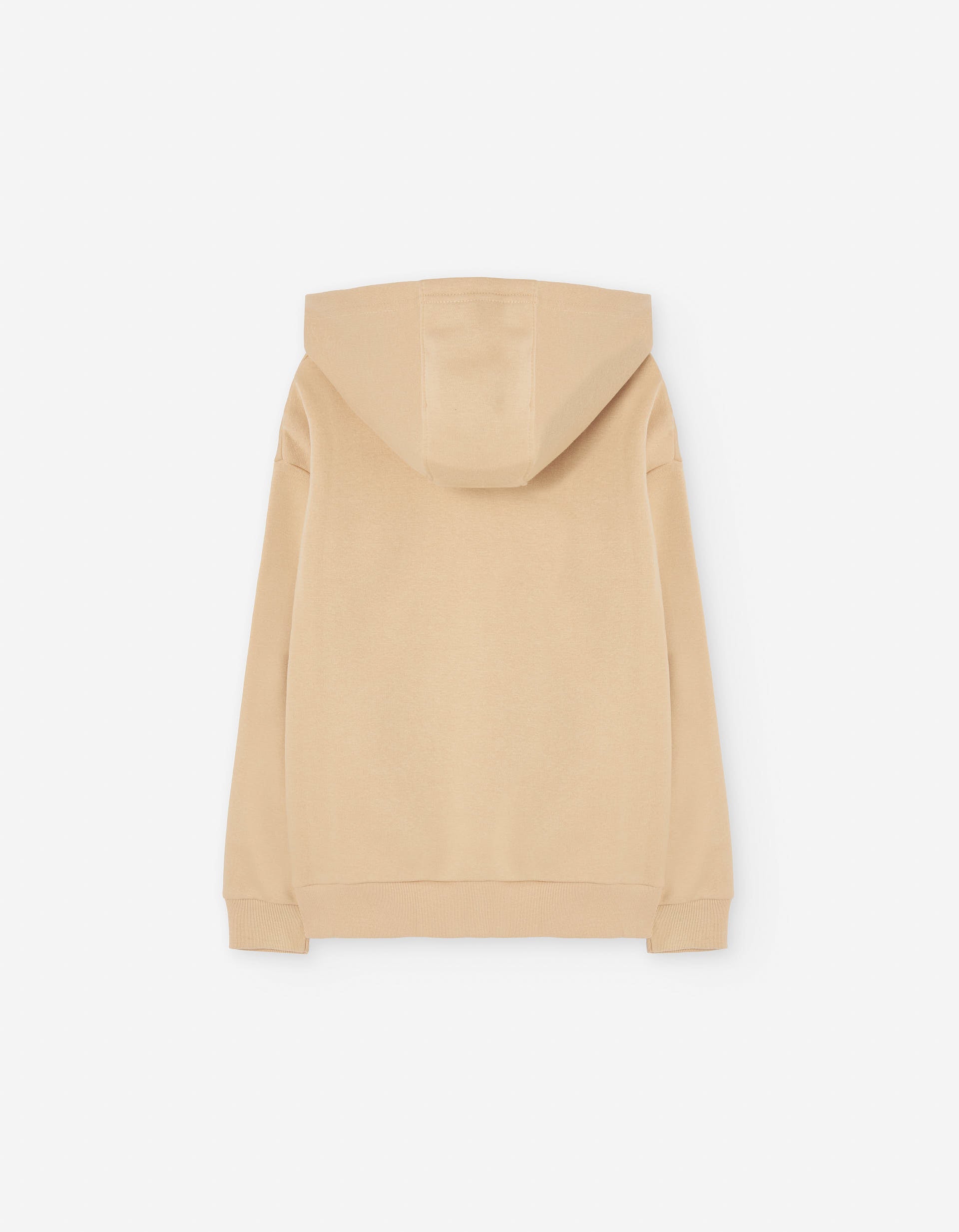 Brushed hooded jacket with Los Angeles print for girls, yellow