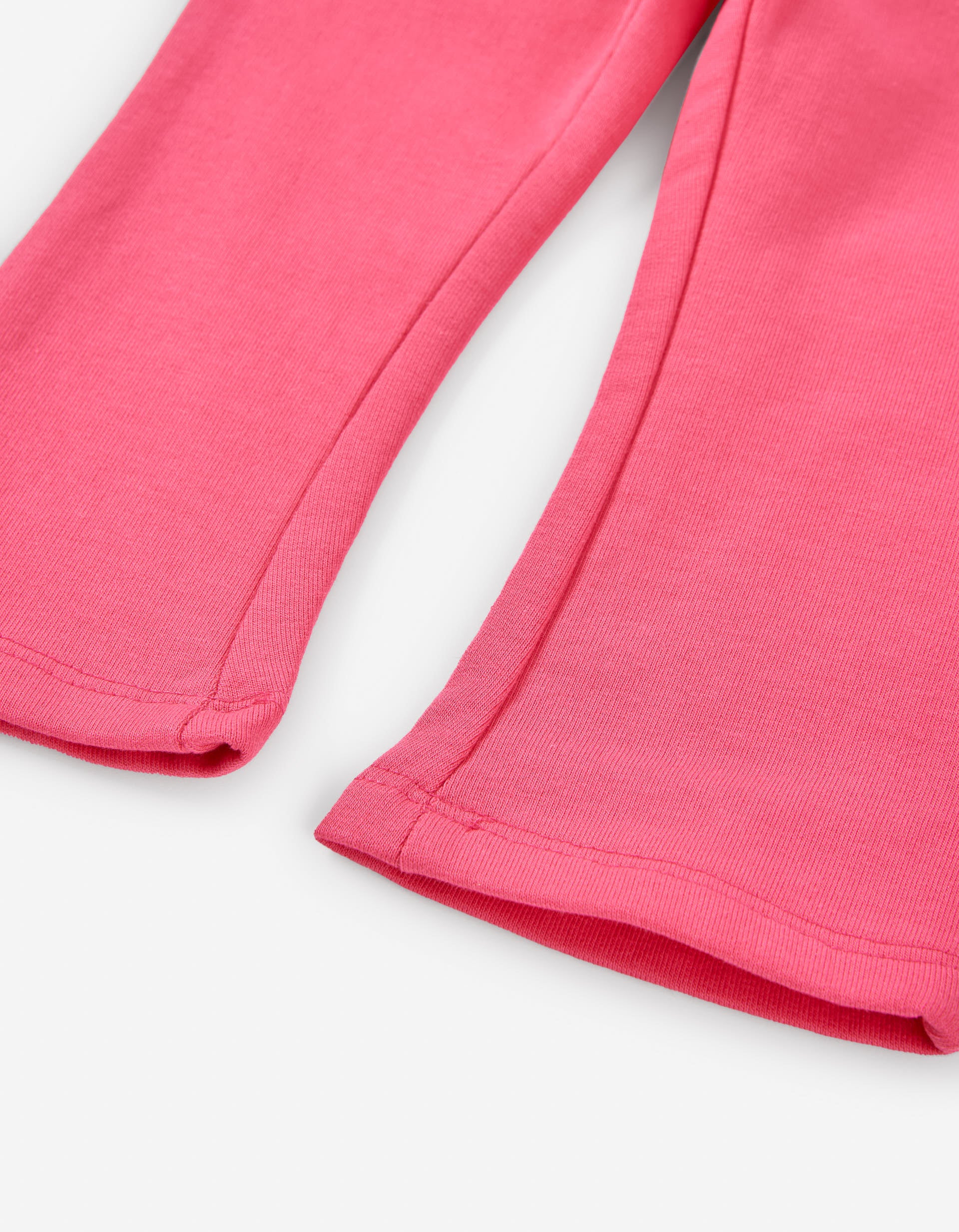Brushed flared leggings for baby girls, fuchsia pink