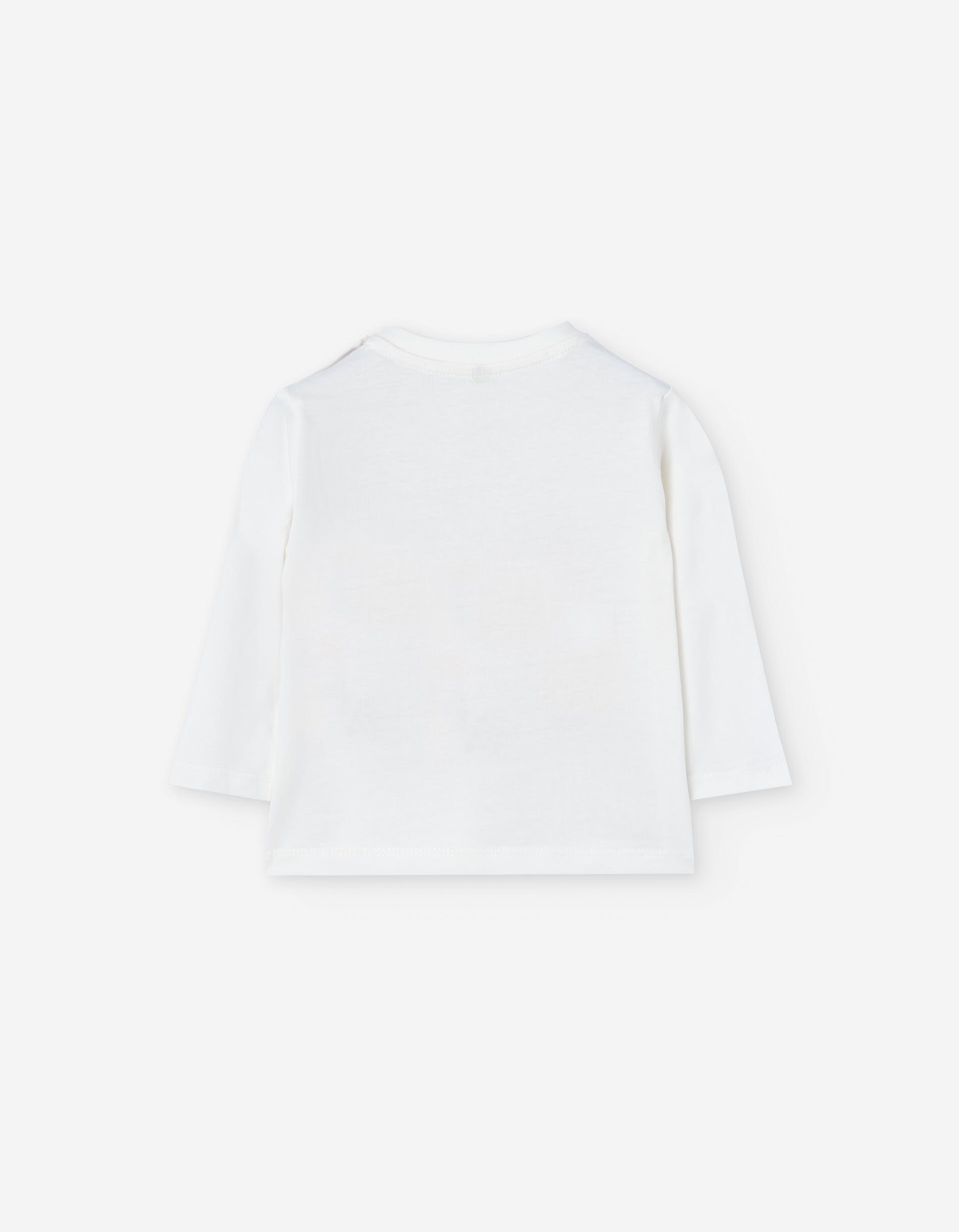 Long sleeve cotton T-shirt with vehicles print for baby boys, multicolour