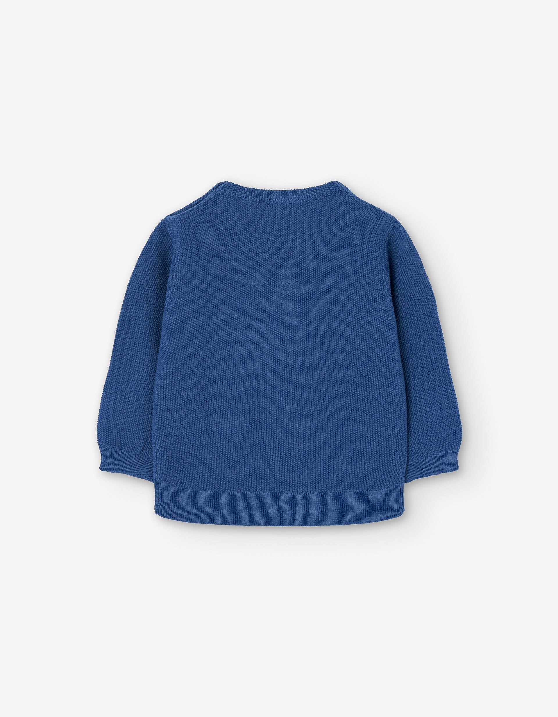 Cotton knitted jumper for baby boys, blue