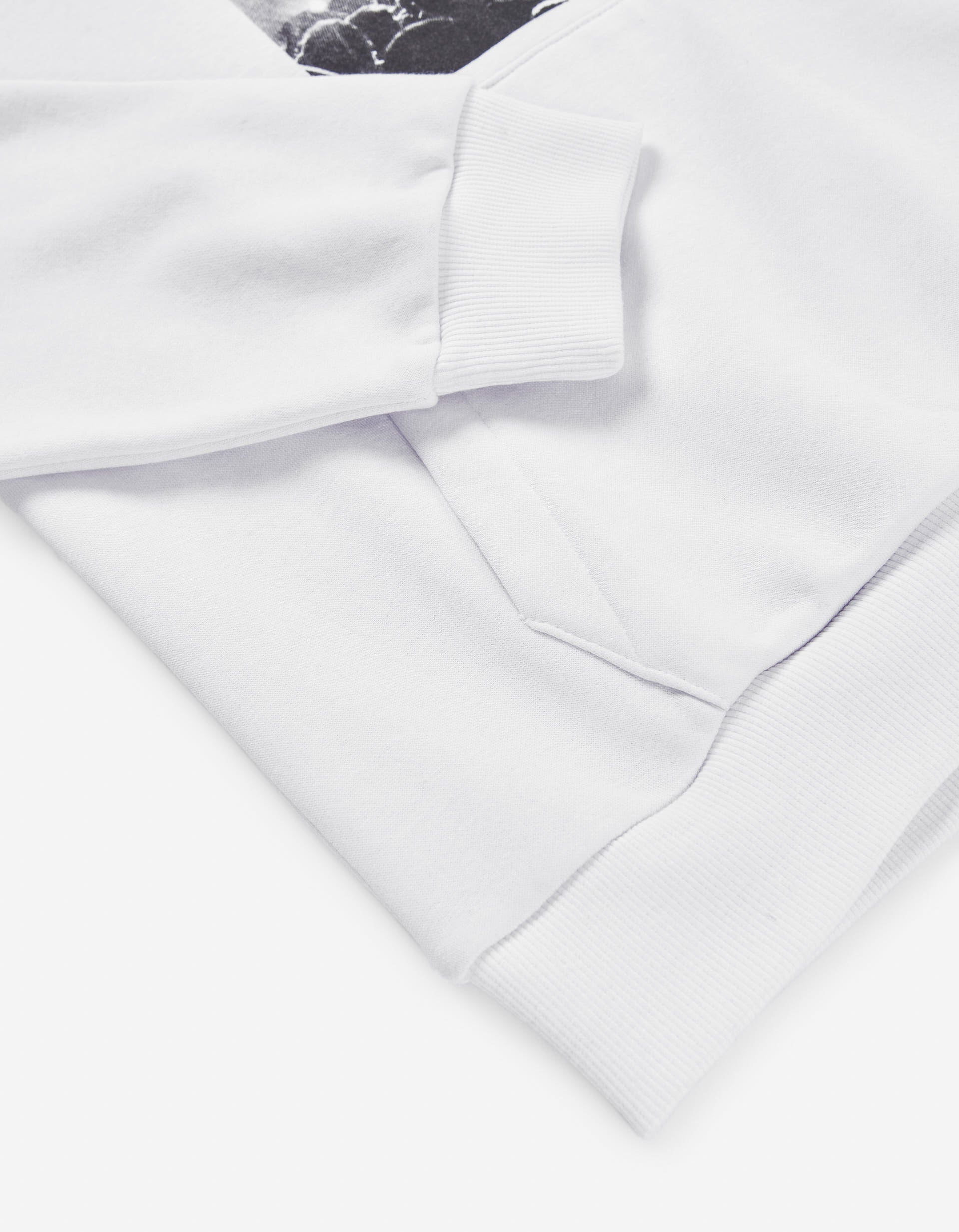 Brushed hooded sweatshirt with Concept print for boys, white