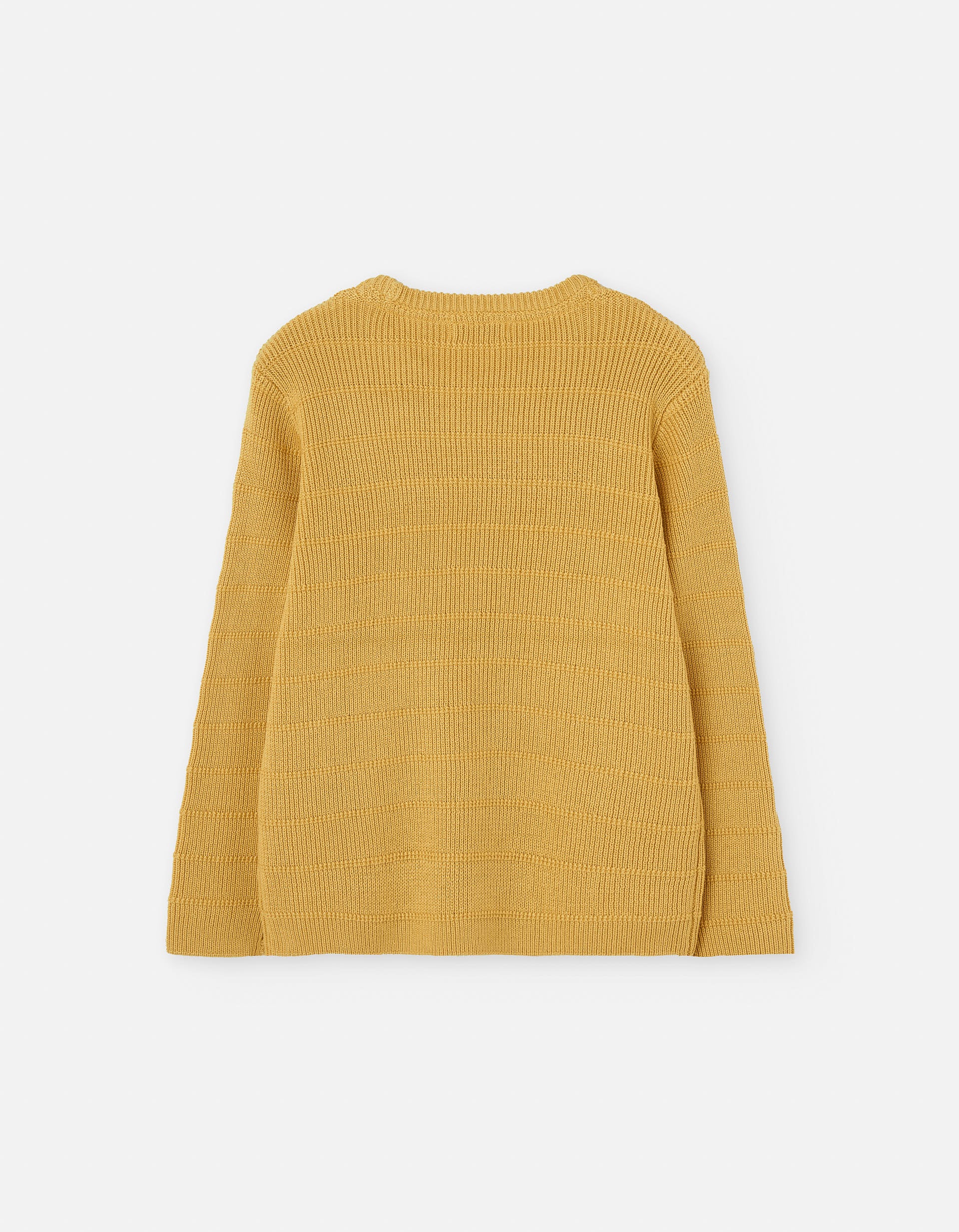 Ribbed knitted jumper for boys, yellow