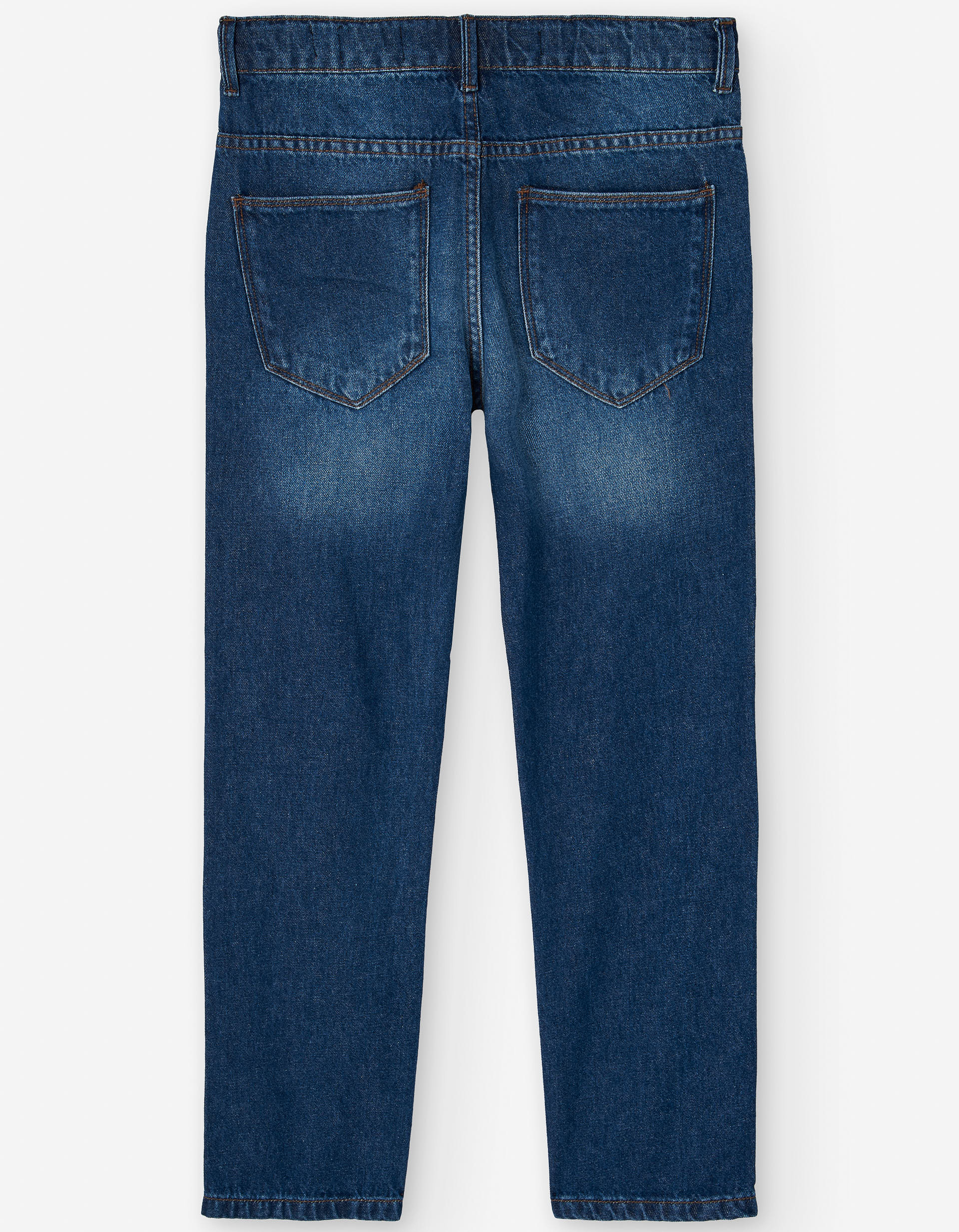 Regular fit cotton jeans with pockets for boys, blue
