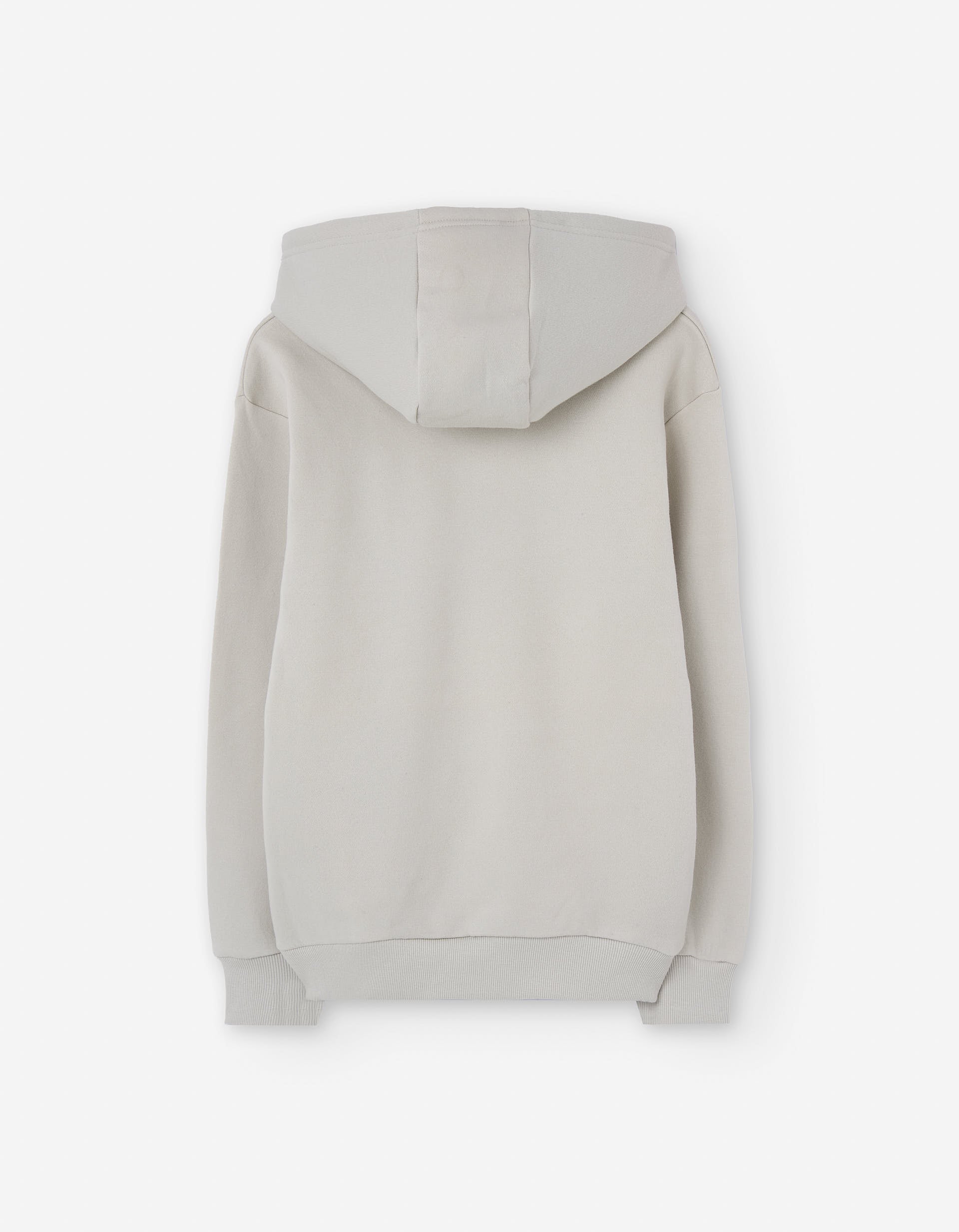 Brushed hooded sweatshirt with Survival print for boys, light grey