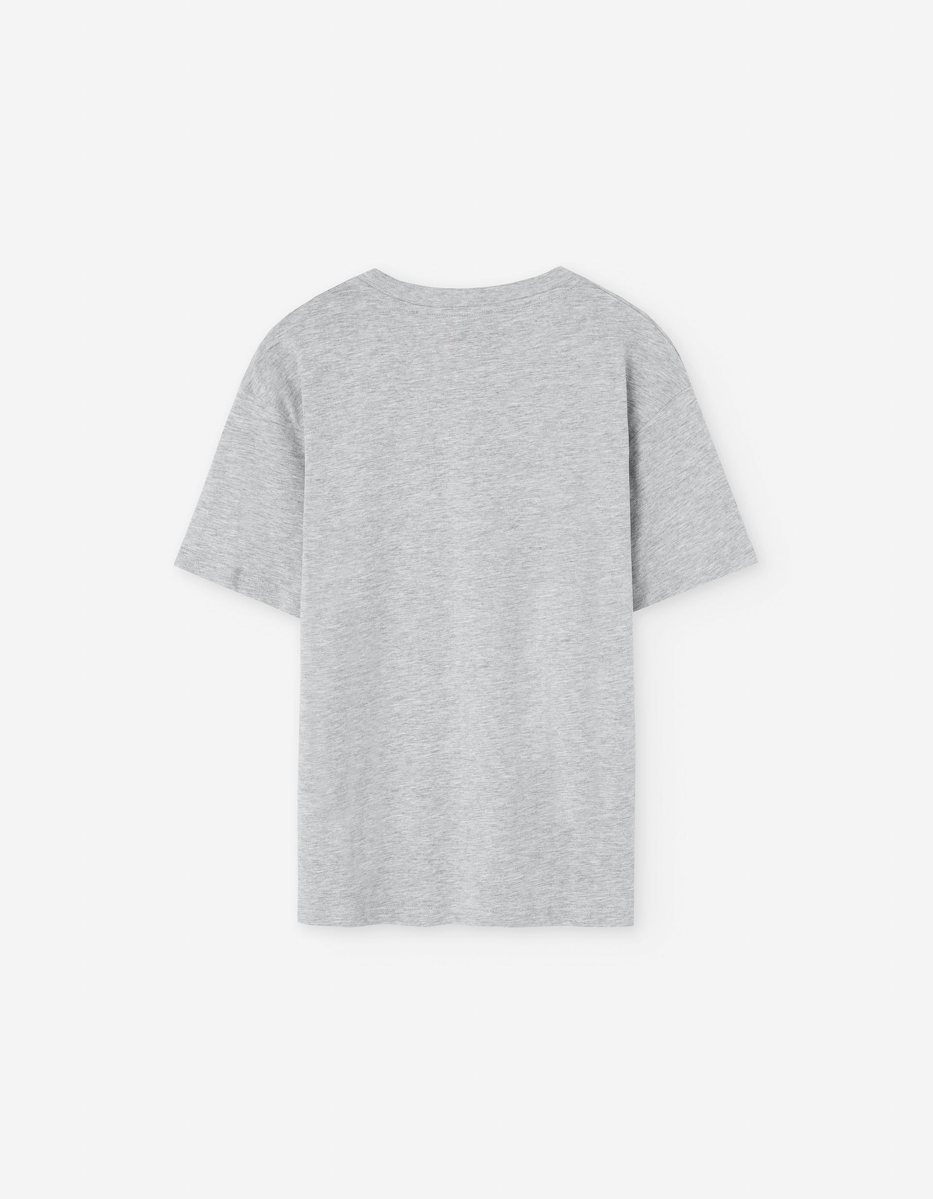 Cotton T-shirt with New Buzz print for boys, light grey