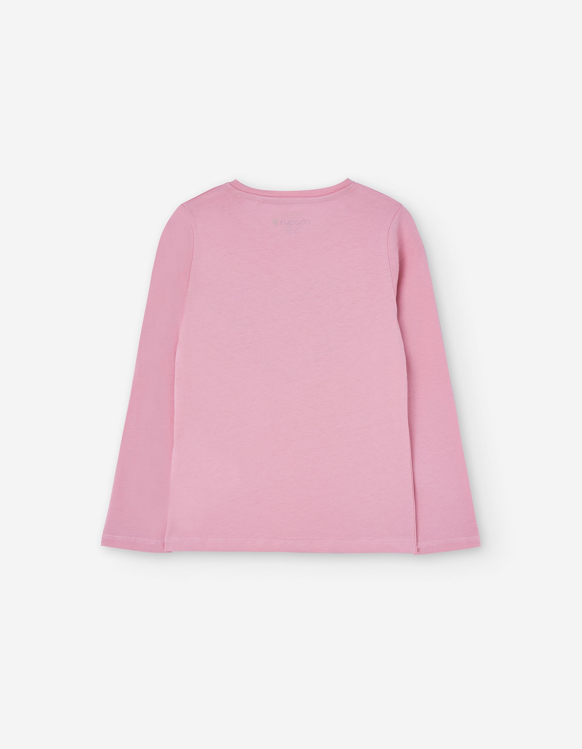 T-shirt de algodão com estampado de coração para menina, rosa/roxo