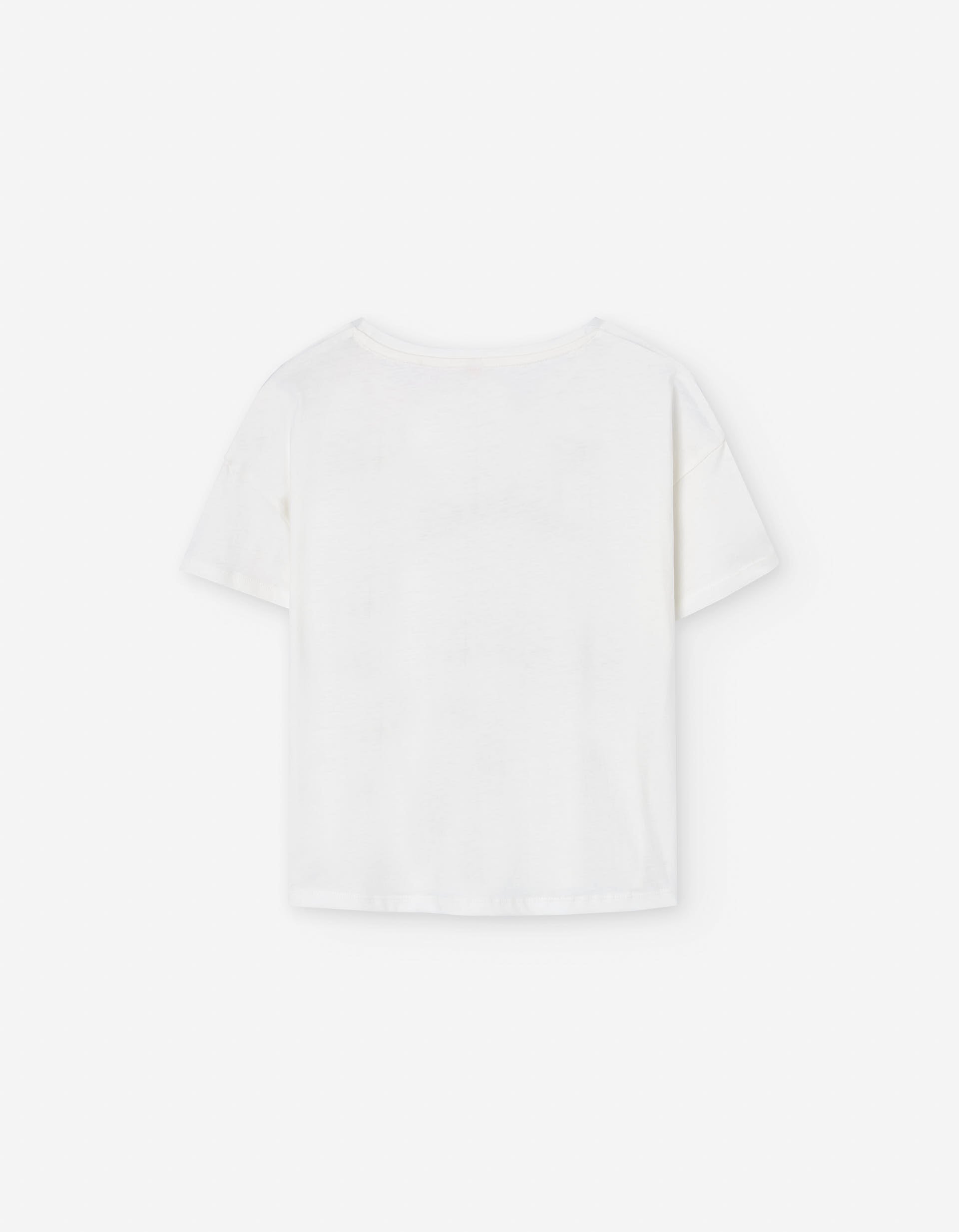 T-shirt de algodão com estampado de Los Angeles para menina, branco