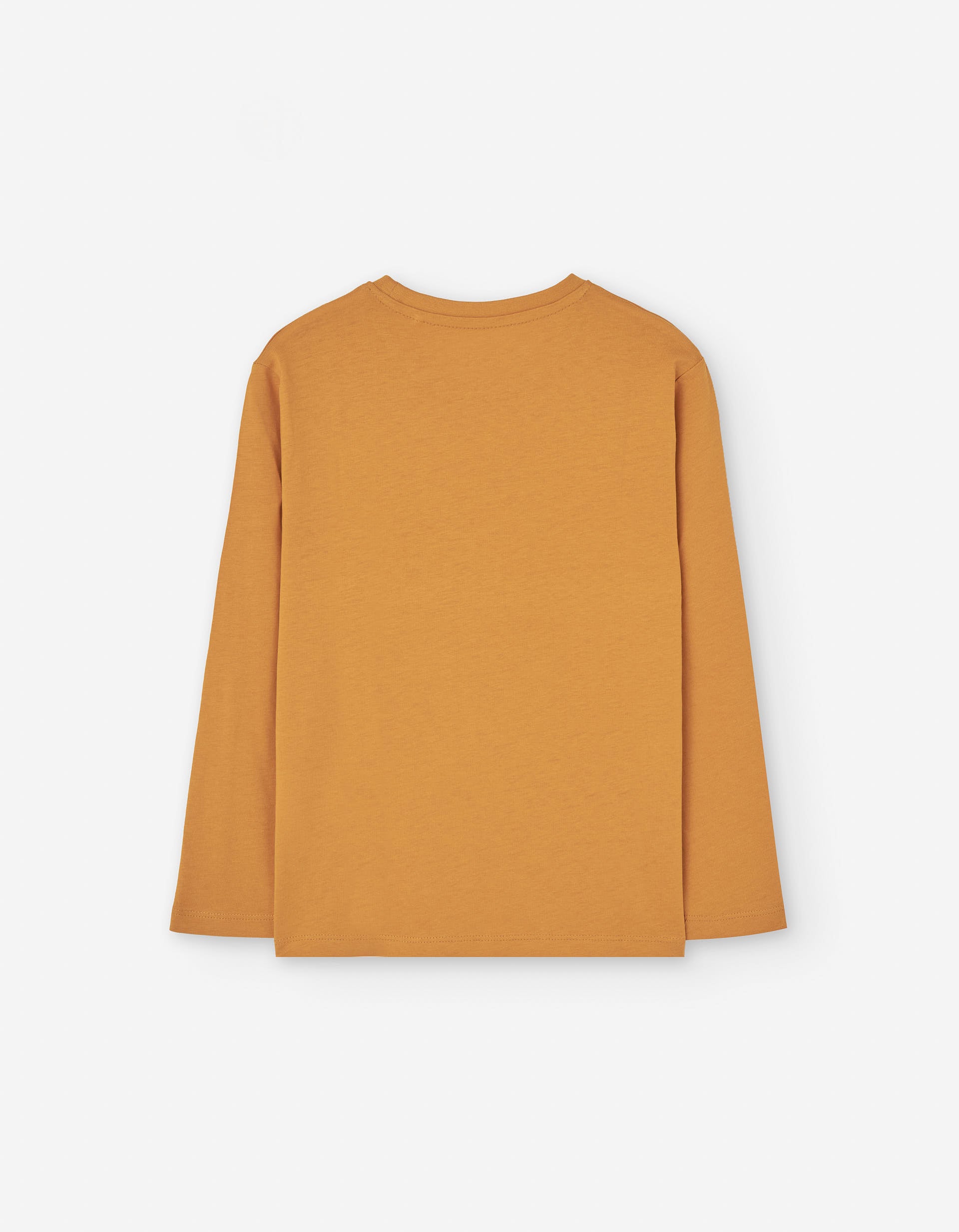 Long sleeve cotton T-shirt with Happy Youth Day print for boys, yellow