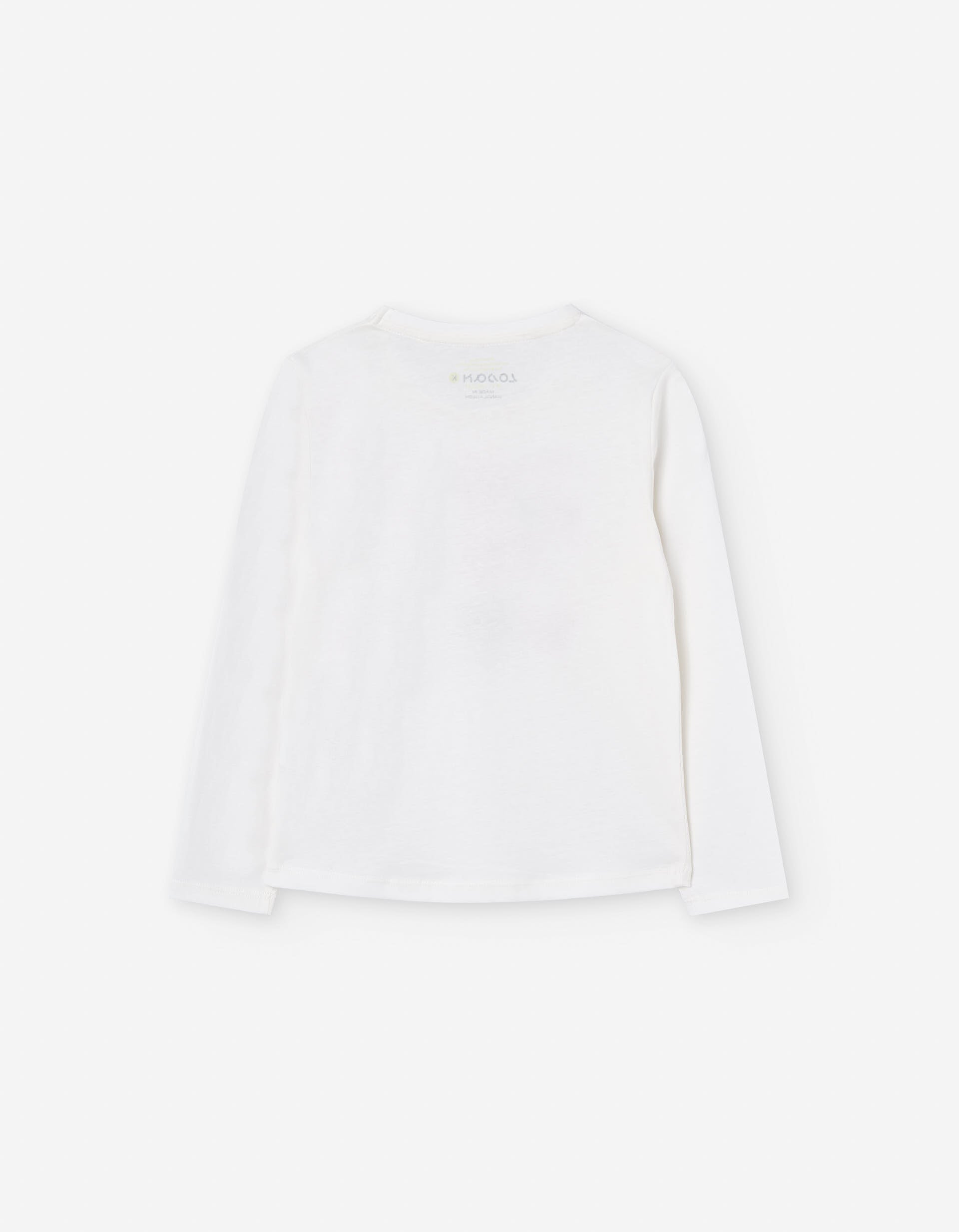 Camiseta de algodón con corazones estampados para niña, blanco