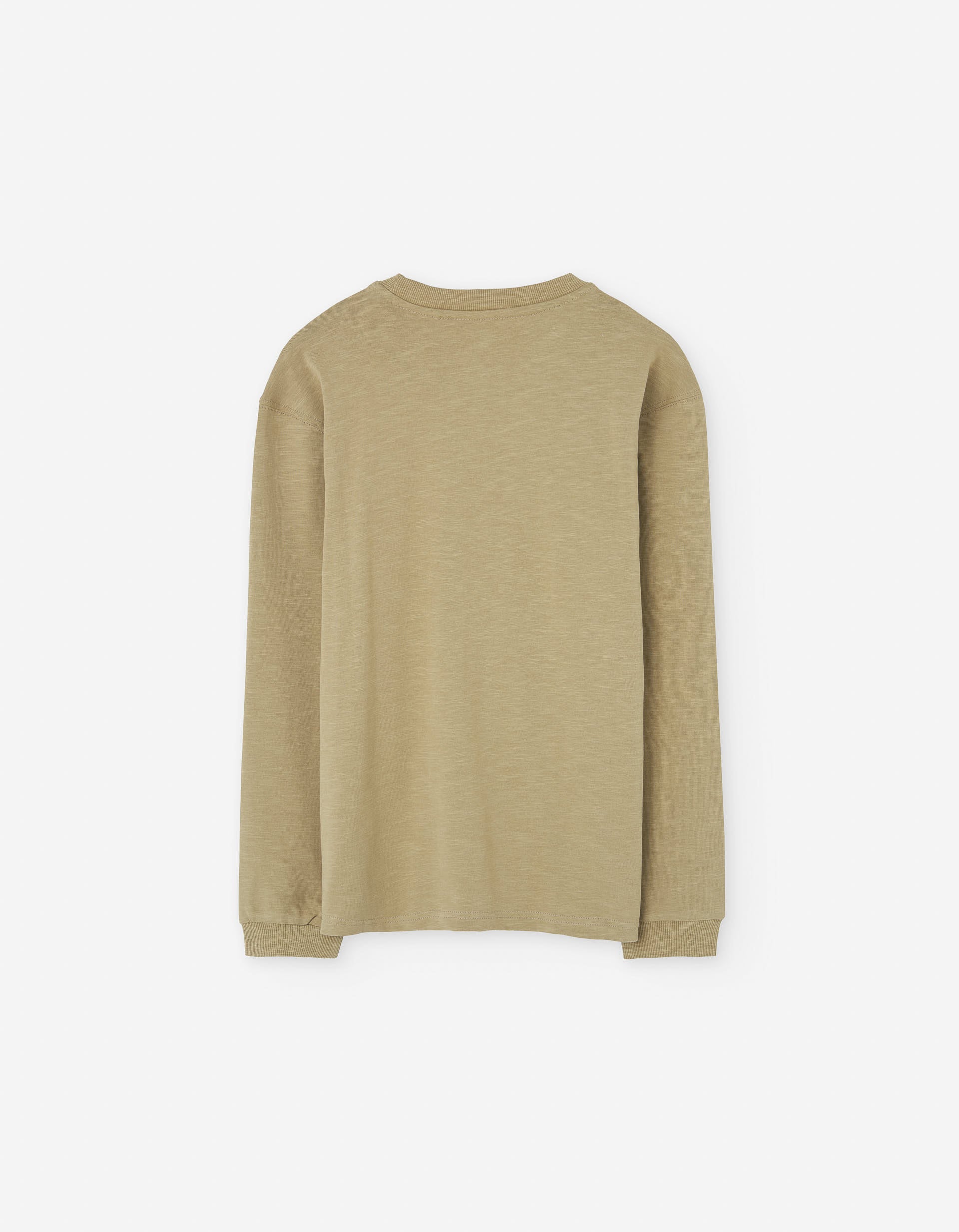 T-shirt de algodão com estampado Genuine Attitude para menino, cáqui