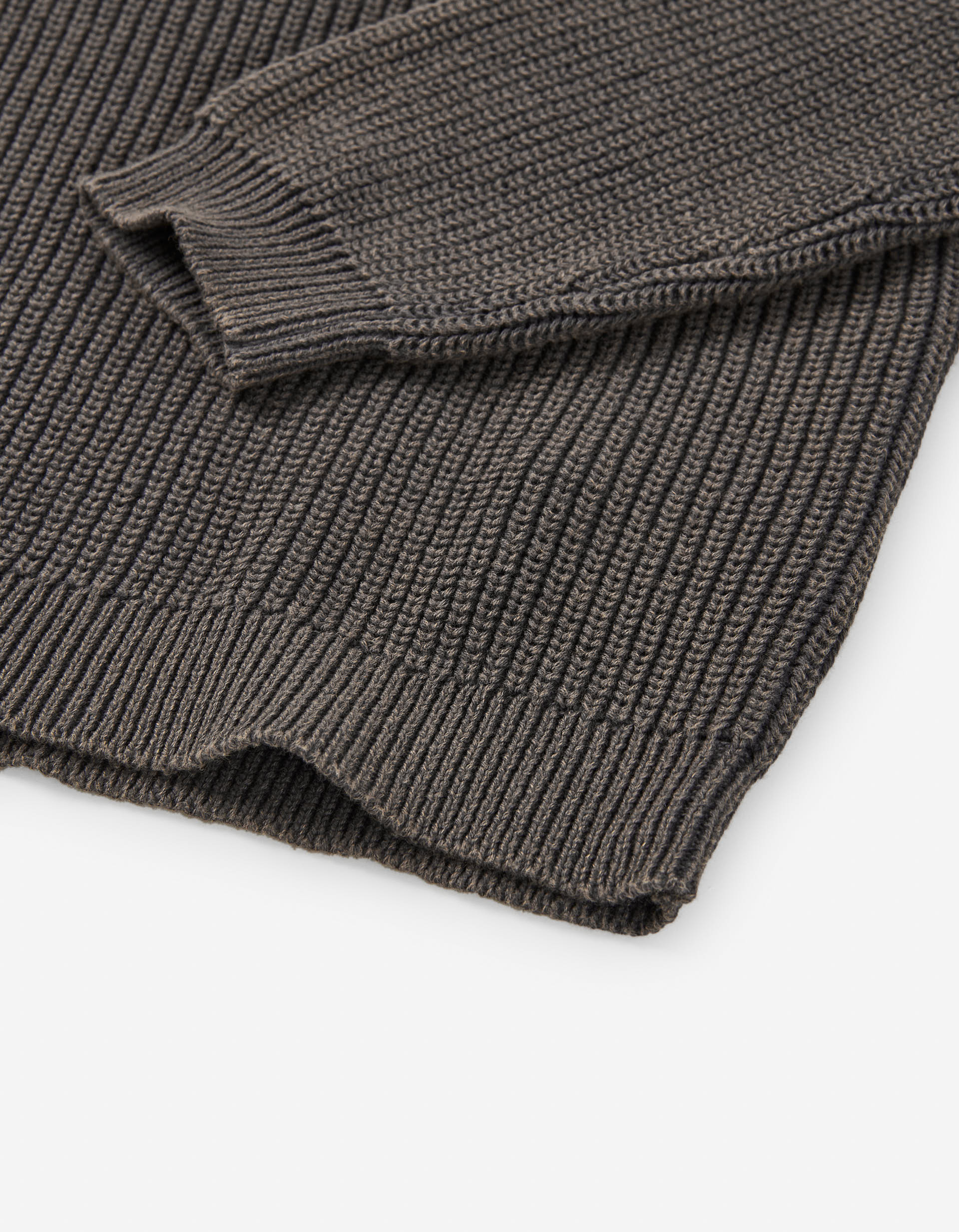 Cotton knit jumper with hood for boys, dark grey