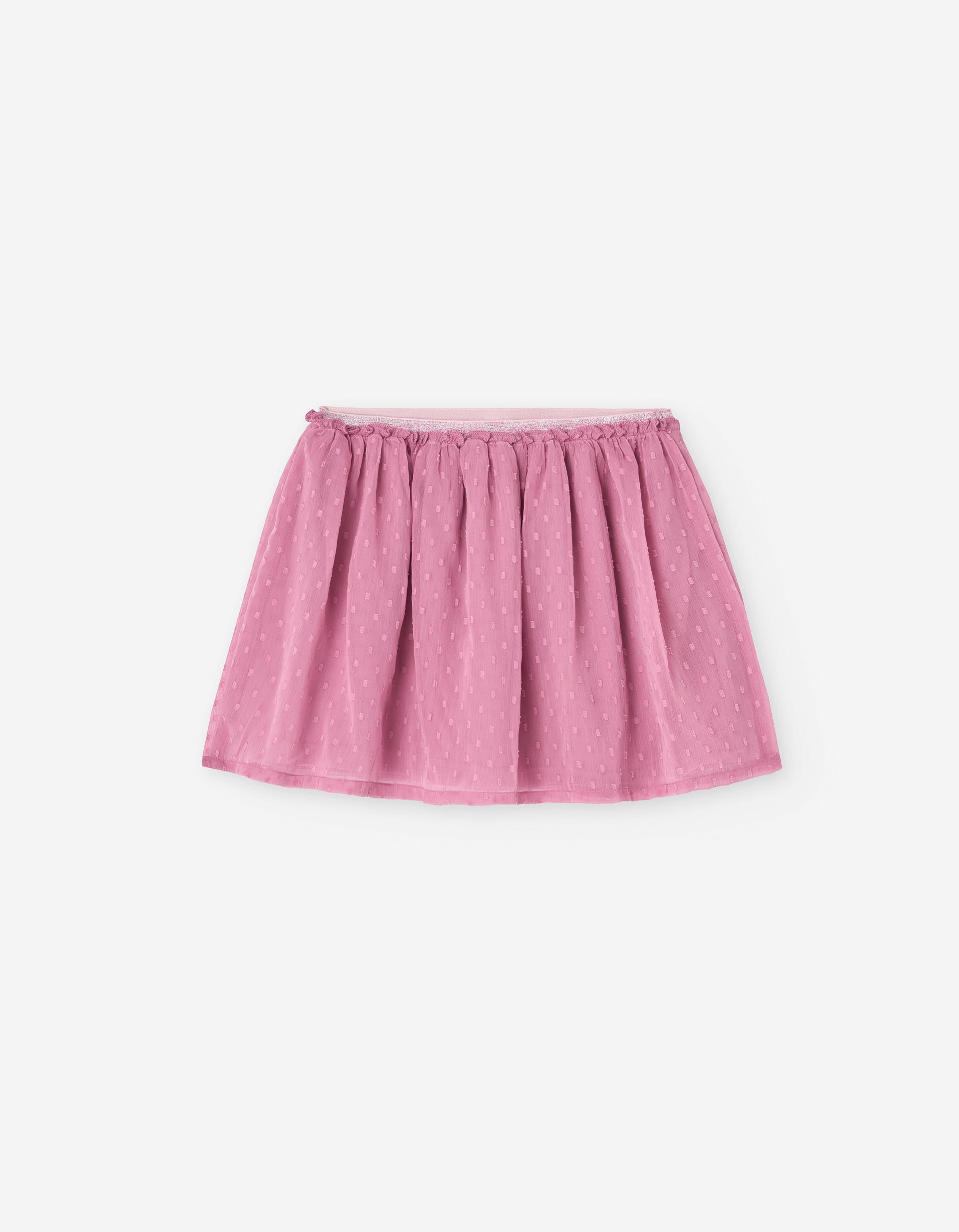 Plumeti skirt with gathering effect for girls, pink