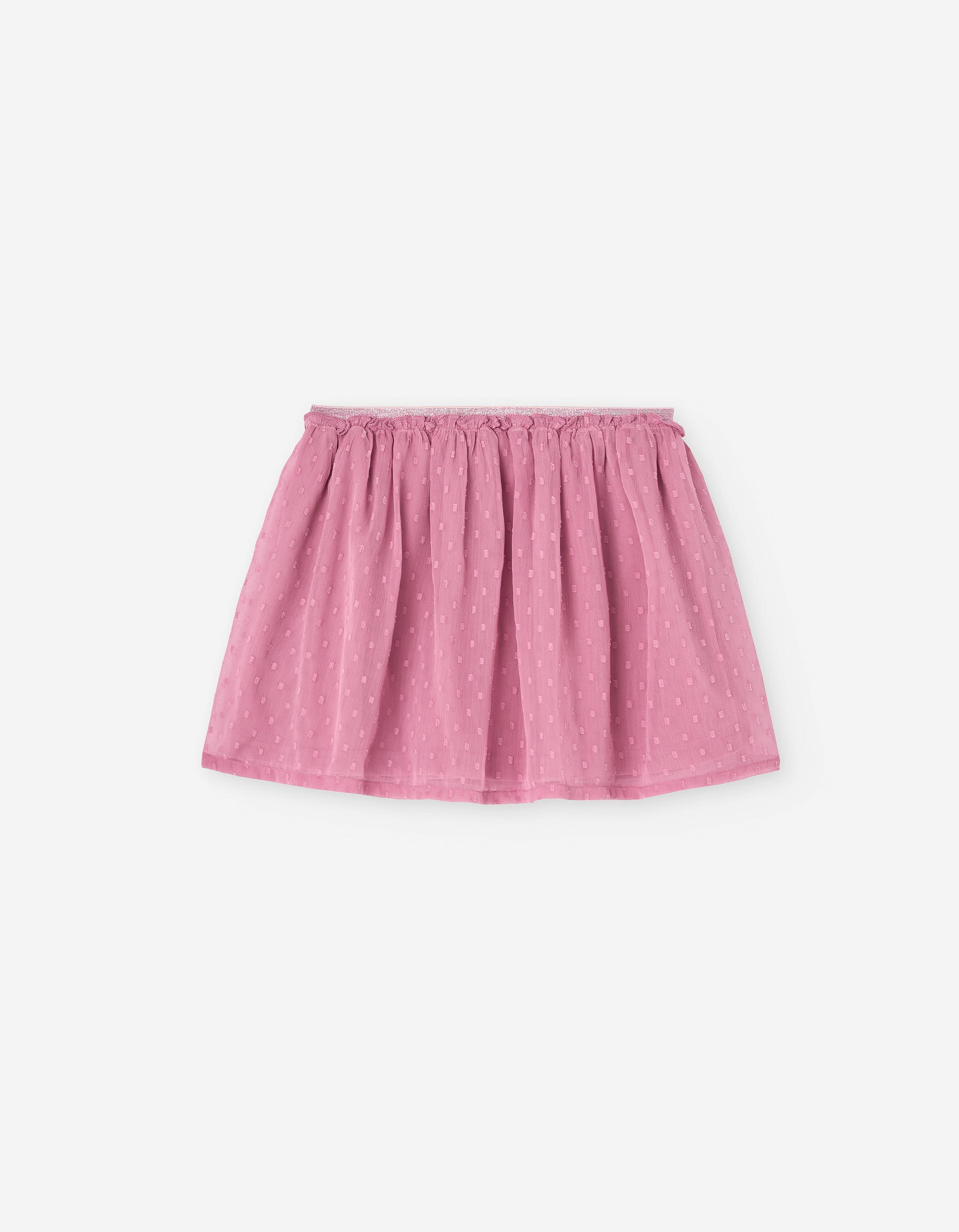 Plumeti skirt with gathering effect for girls, pink