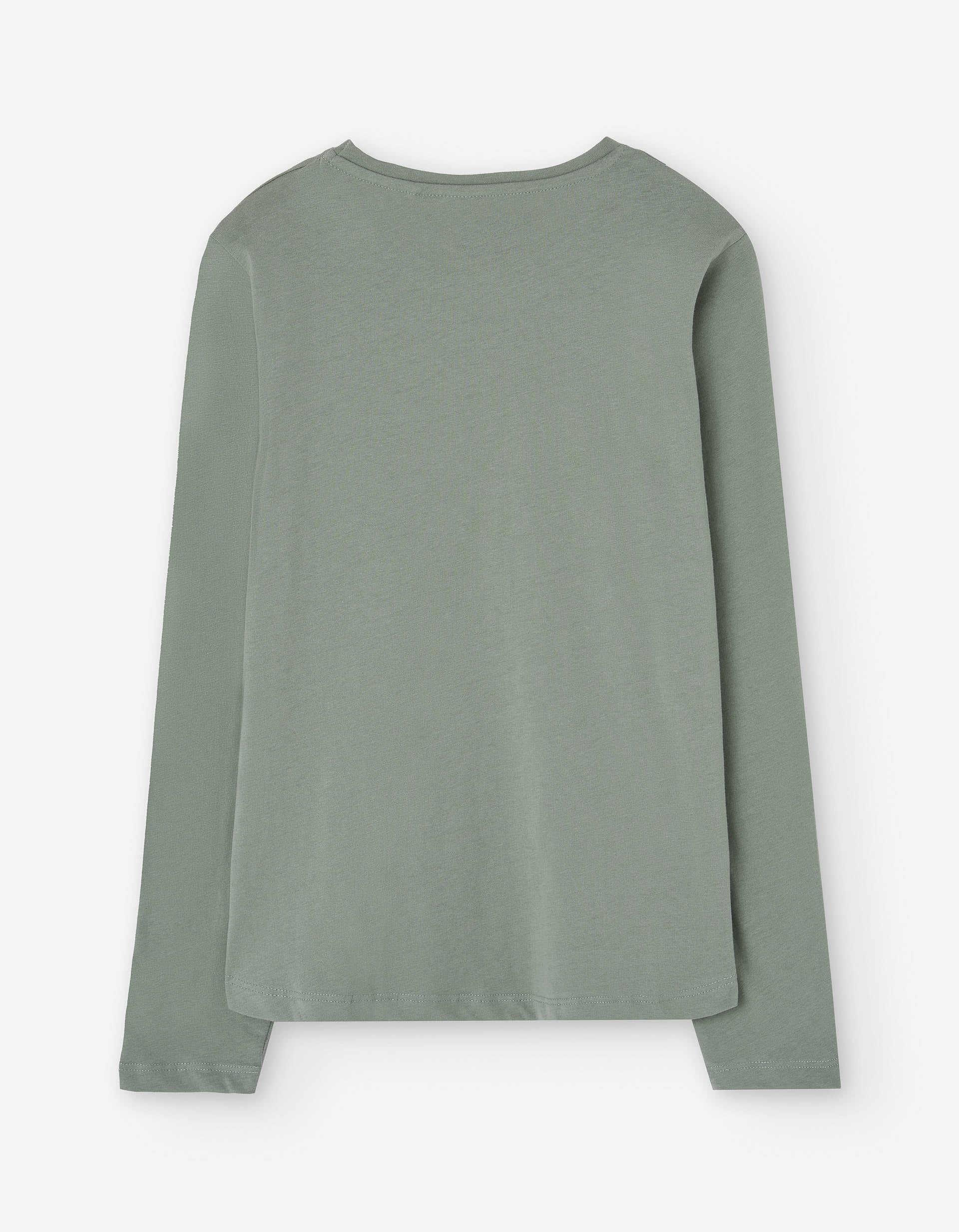 Long sleeve cotton T-shirt with Los Angeles print for girls, grey