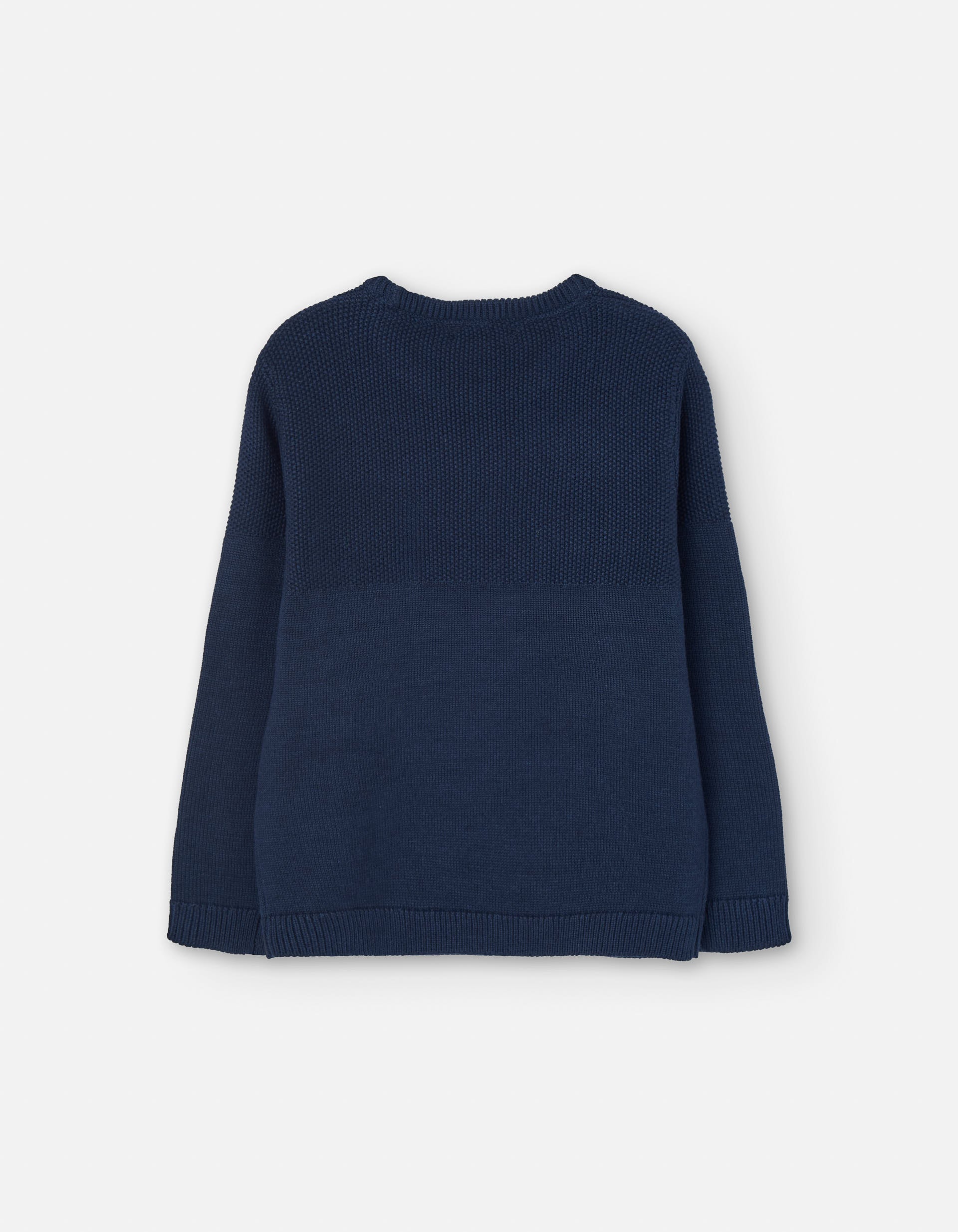 Knitted jumper with chest pocket for boys, dark blue