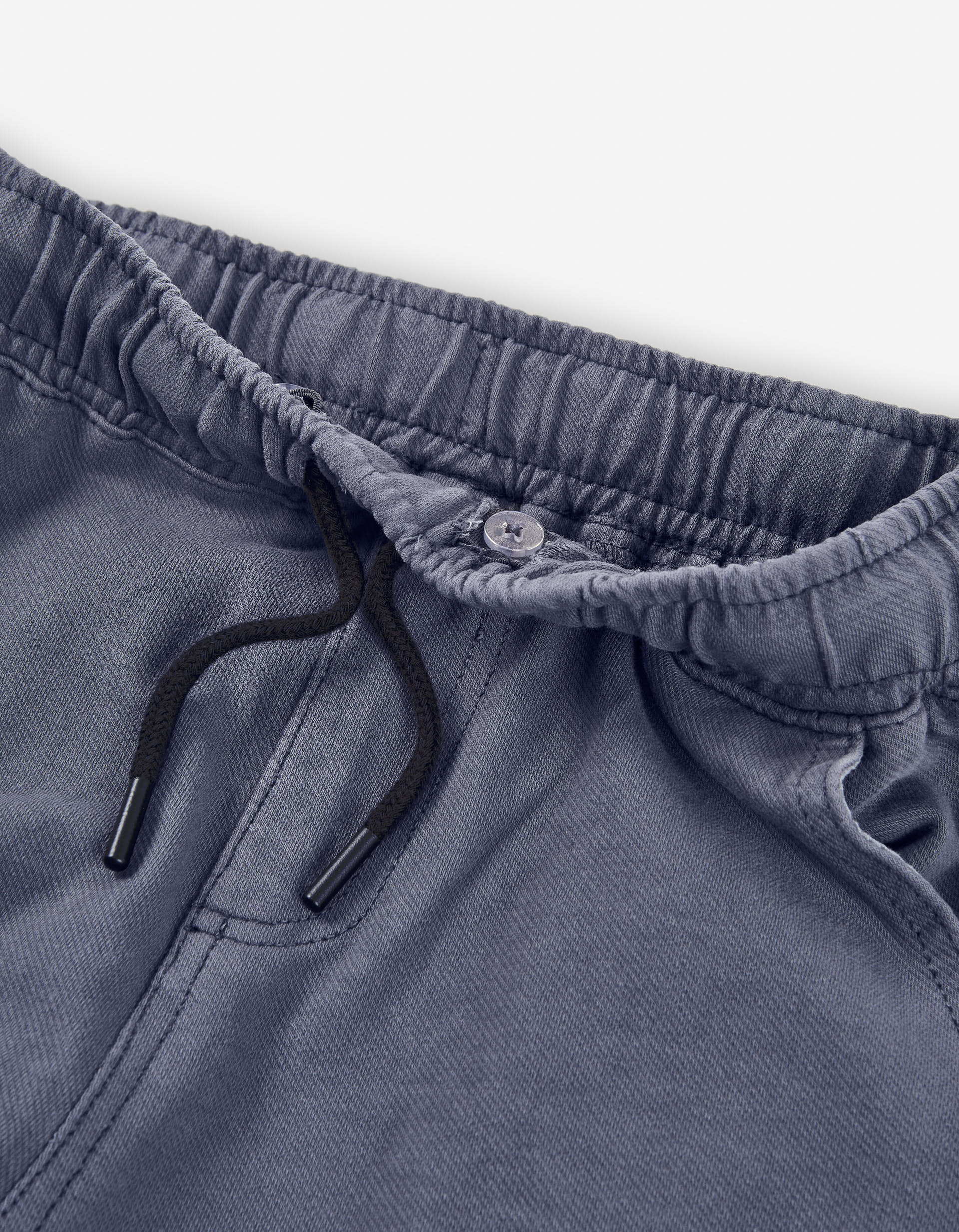 Denim joggers with drawstring and cargo pockets for boys, grey