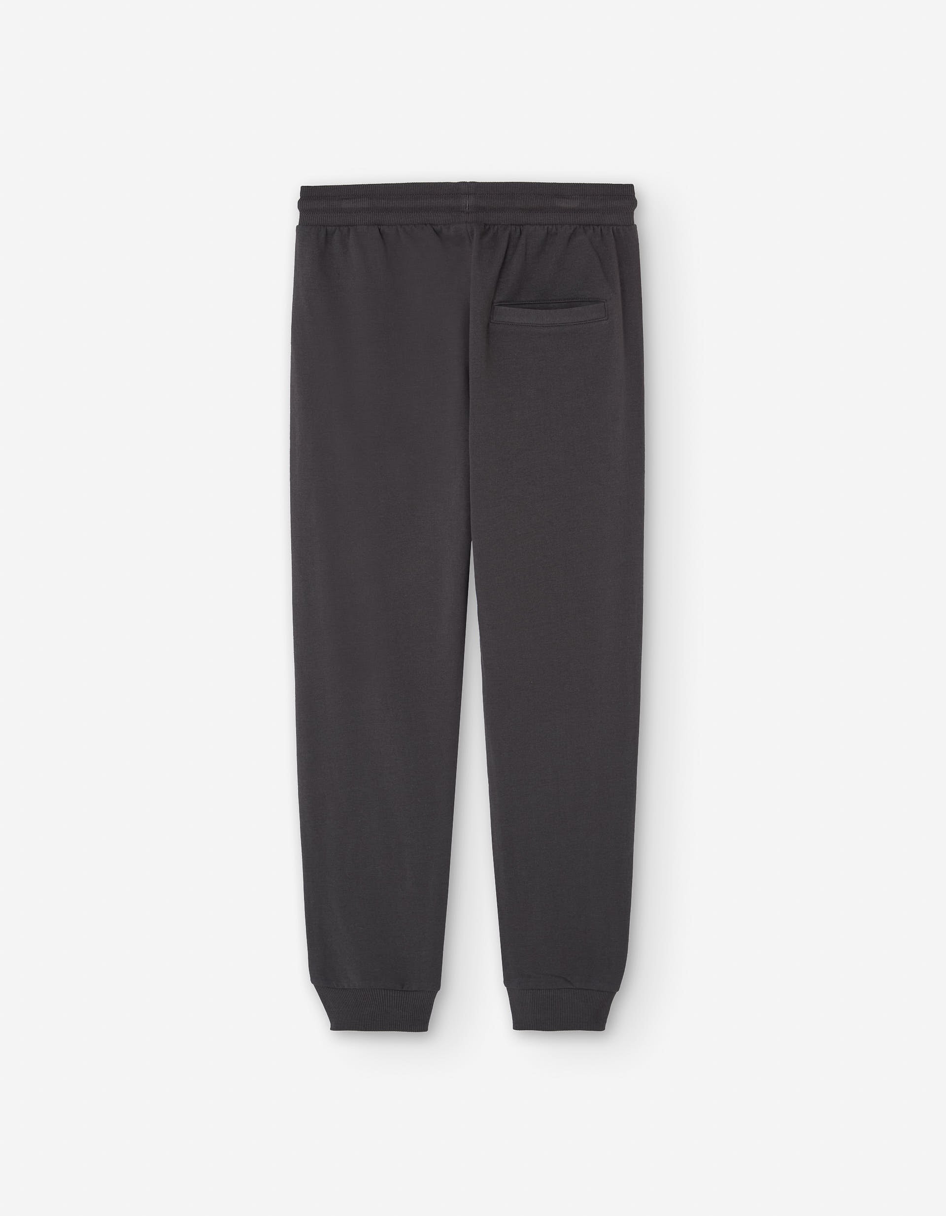 Brushed slim fit joggers with Self Made print for boys, dark grey