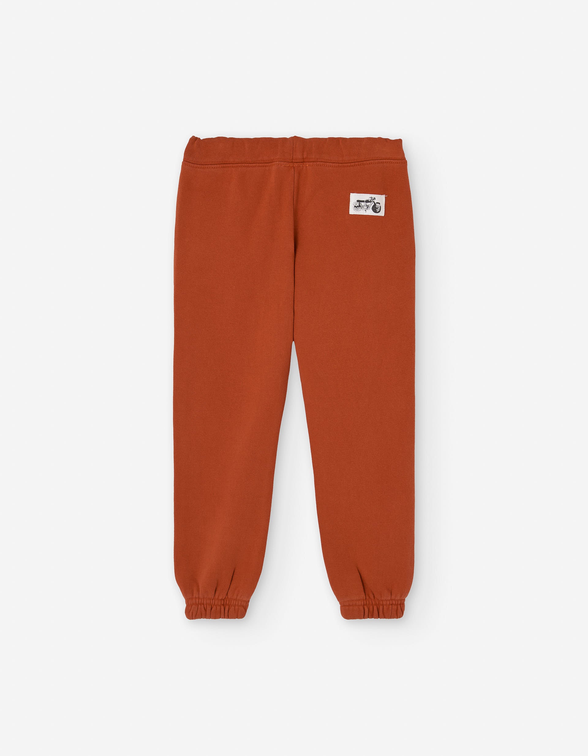 Brushed joggers with front print for boys, orange