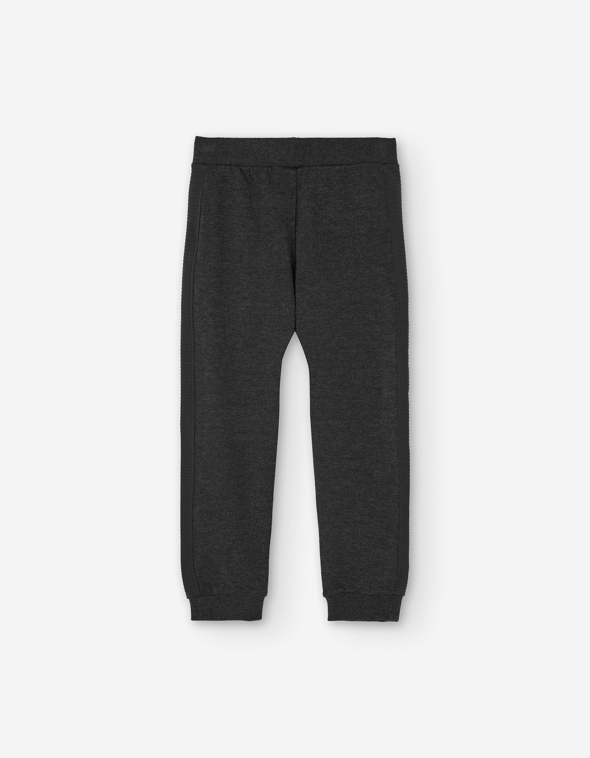 Brushed joggers with decorative drawstring for boys, dark grey