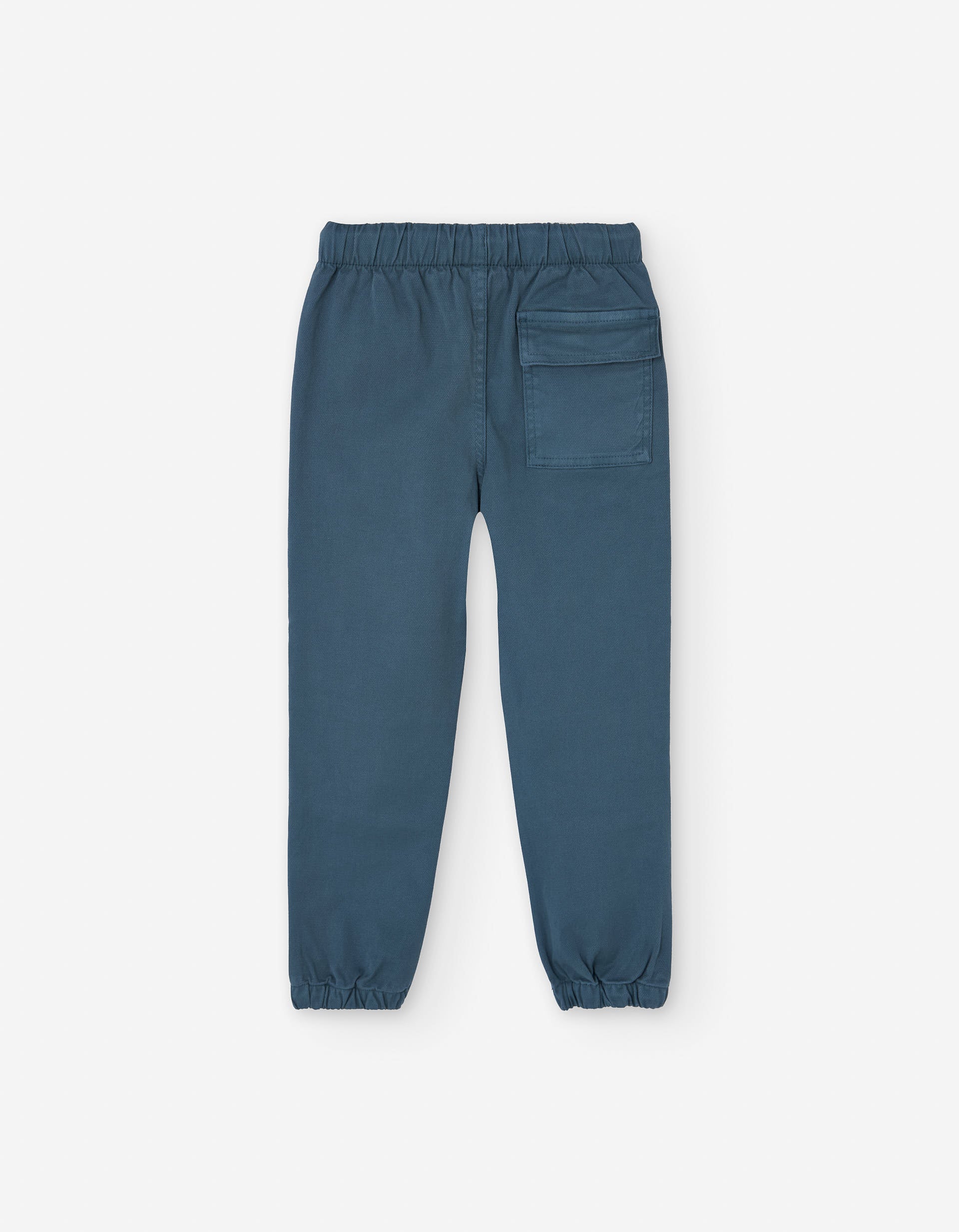 Cotton joggers with knee pleats for boys, blue