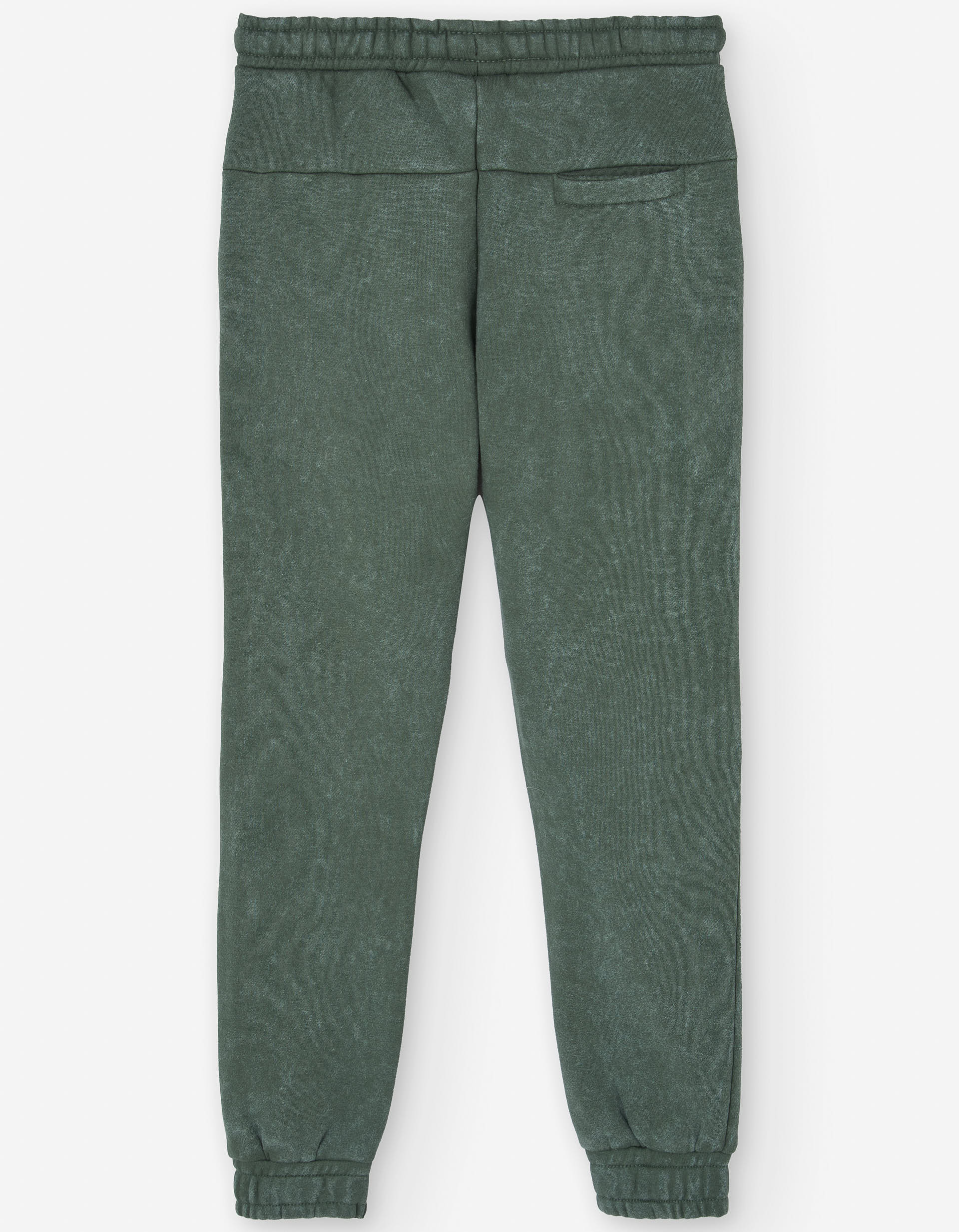 Calças de ganga jogger com bolsos para menino, verde-escuro