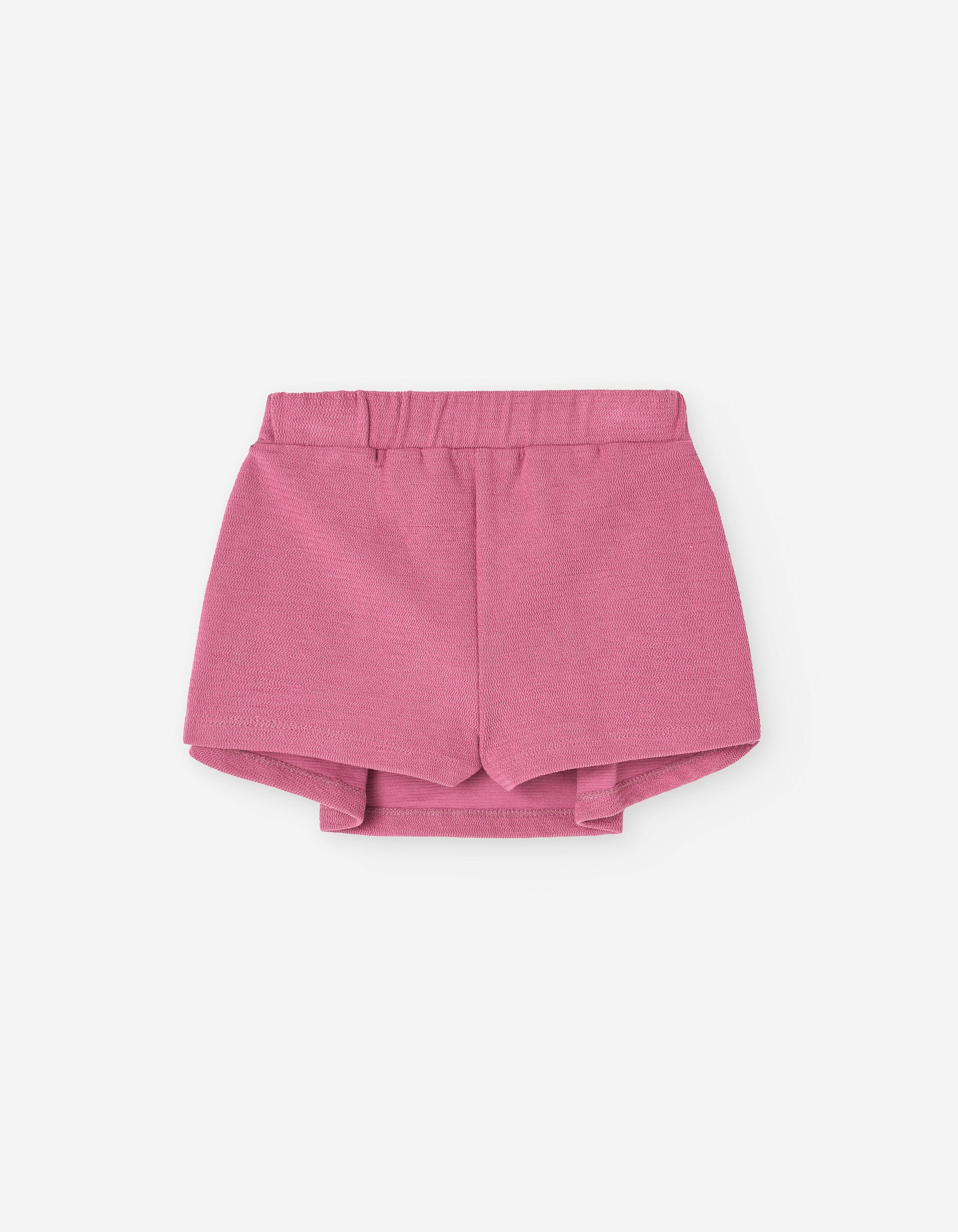 Pleated skort in interlock knit for baby girls, pink