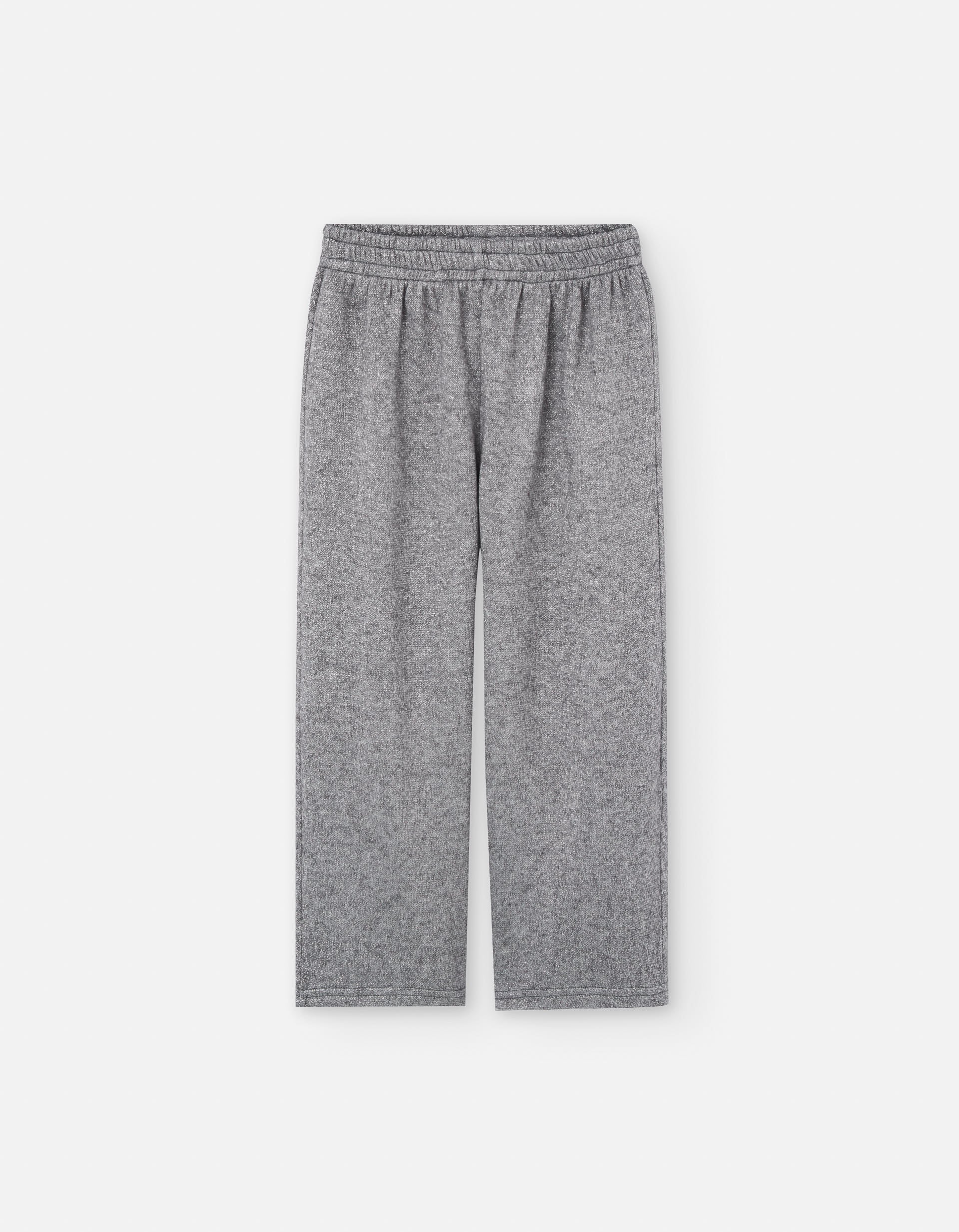 Palazzo trousers with elastic waistband for girls, grey