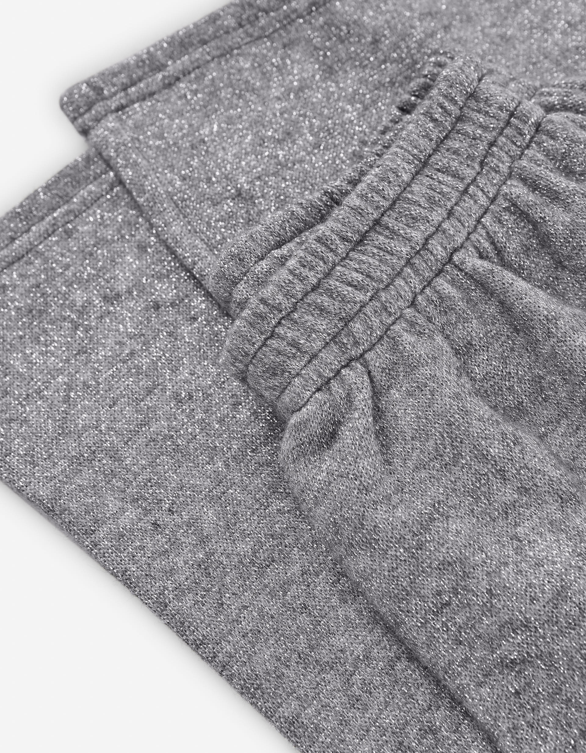 Palazzo trousers with elastic waistband for girls, grey