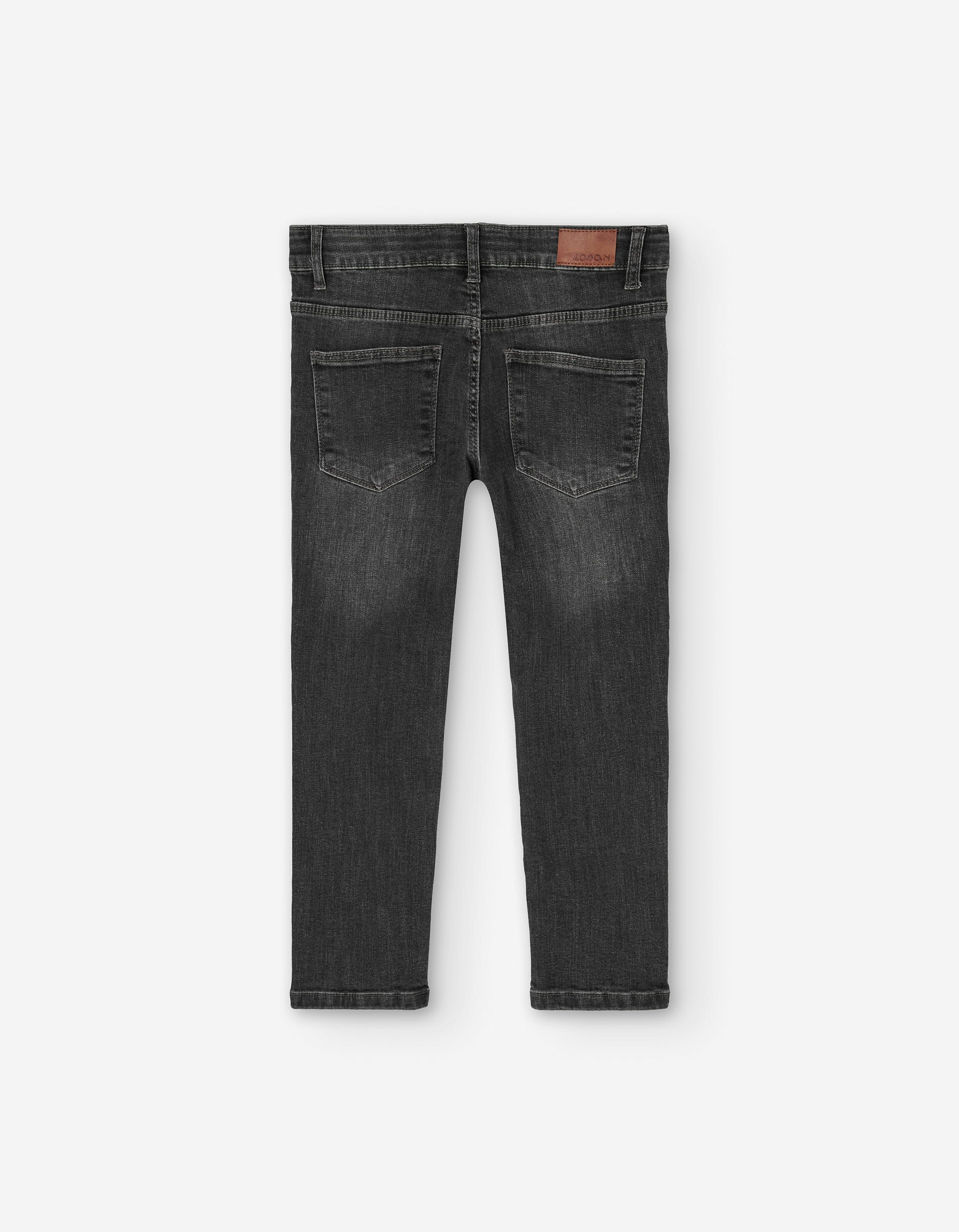Regular fit jeans with print for boys, dark grey