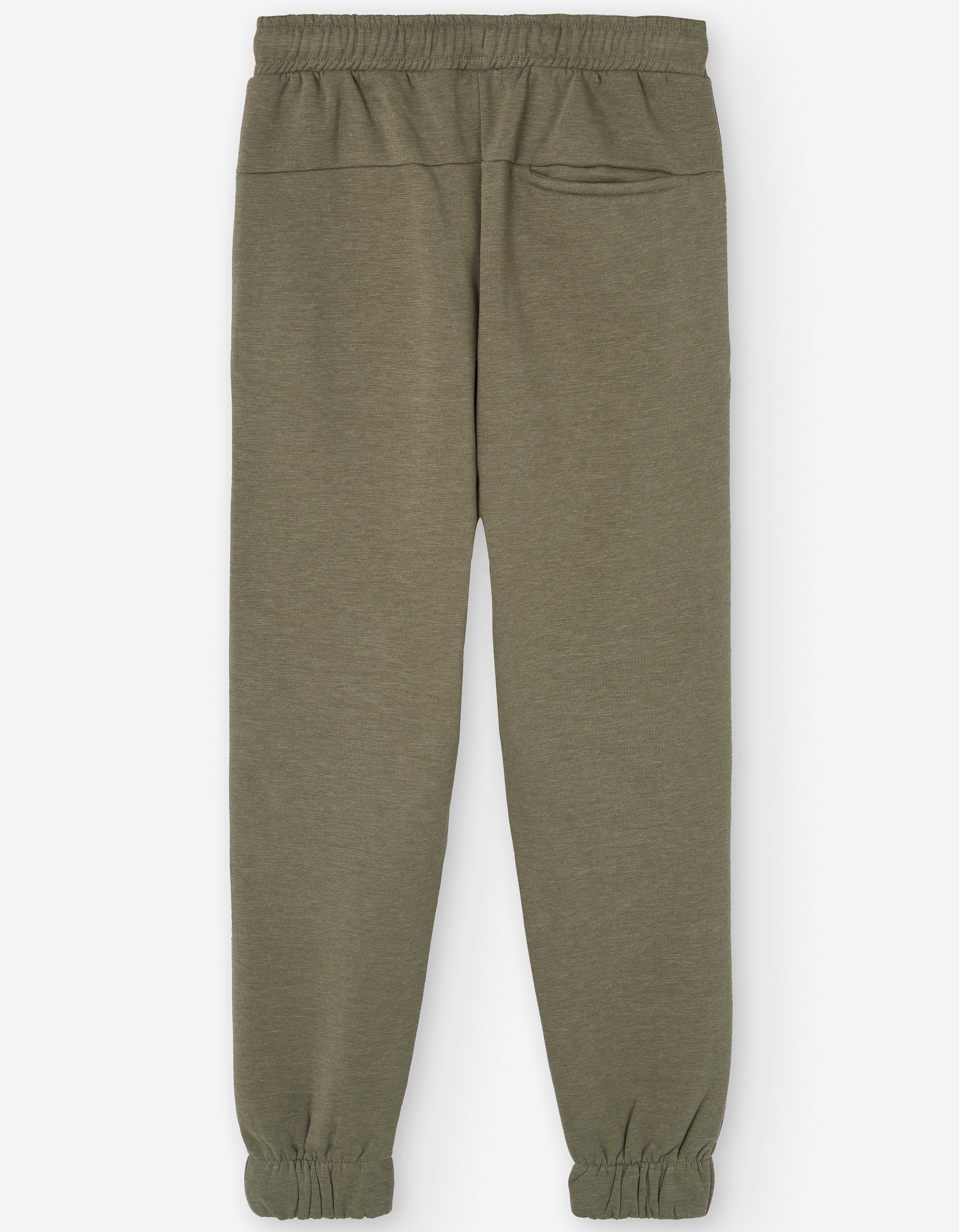 Brushed joggers with drawstring and pockets for boys, olive green