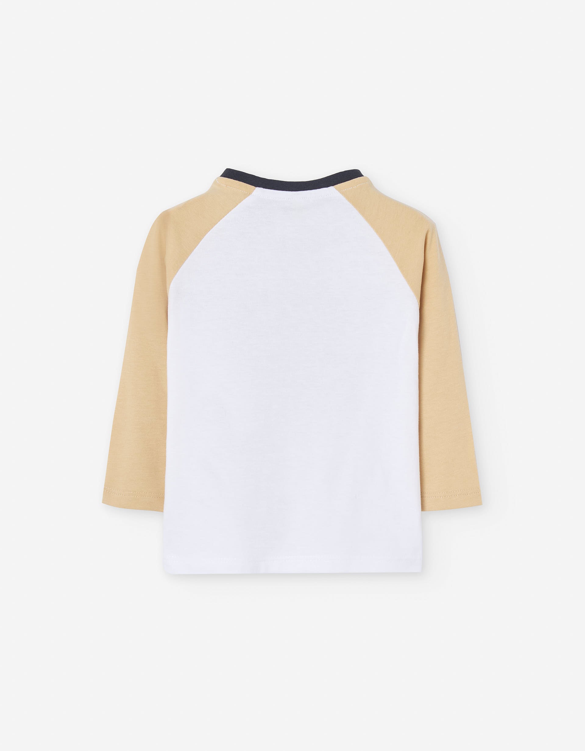 Long sleeve cotton T-shirt with monkey print for baby boys, multicolour