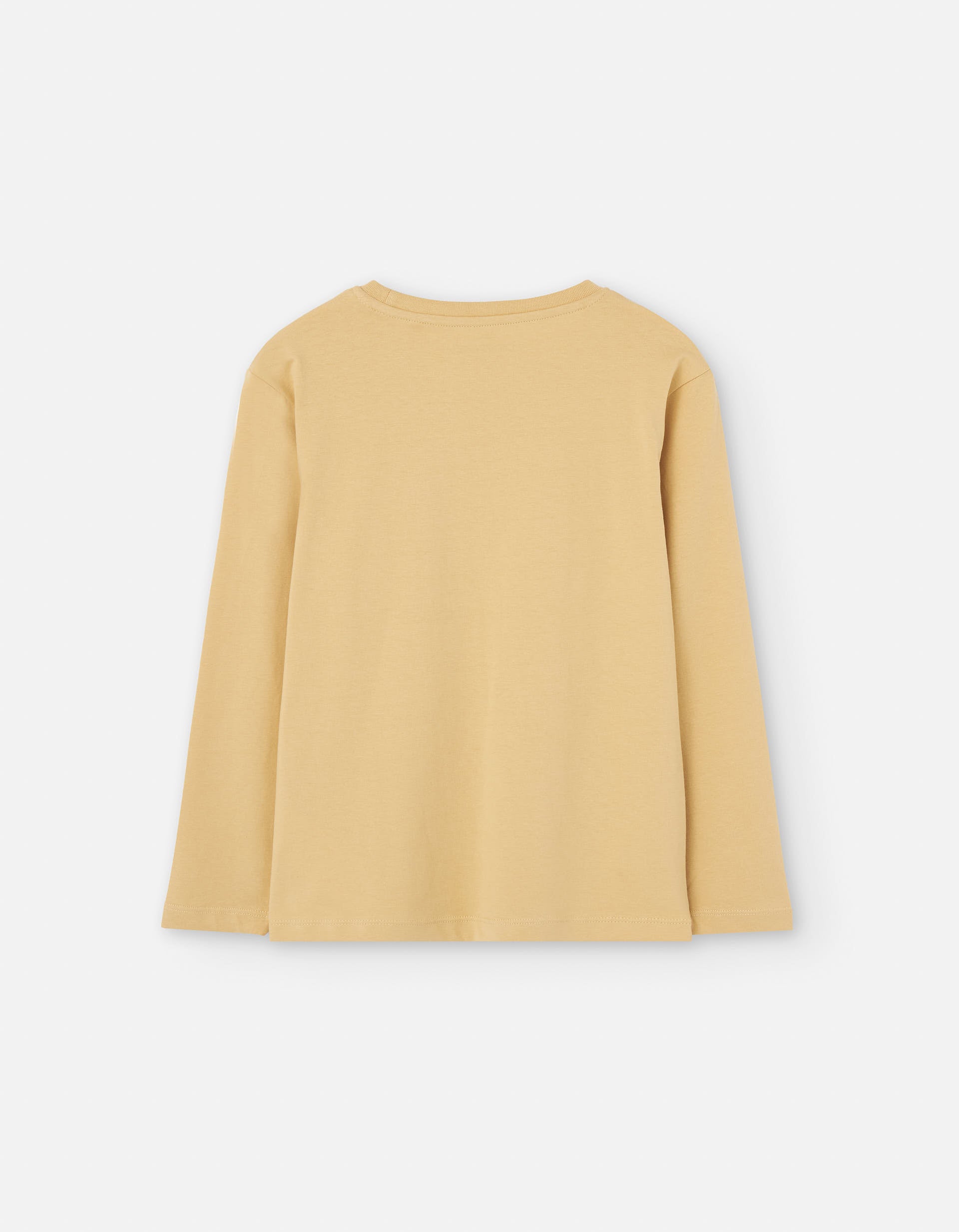 Long sleeve cotton T-shirt with jungle animals print for boys, yellow